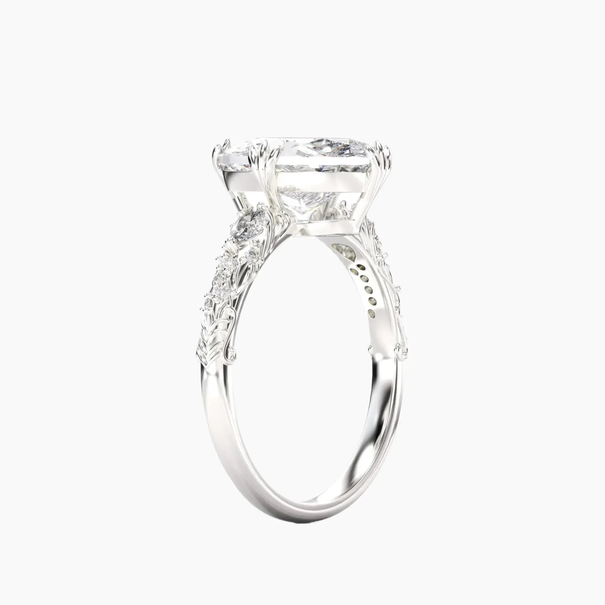 OBSER189 - Velour Oval engagement ring setting view 2