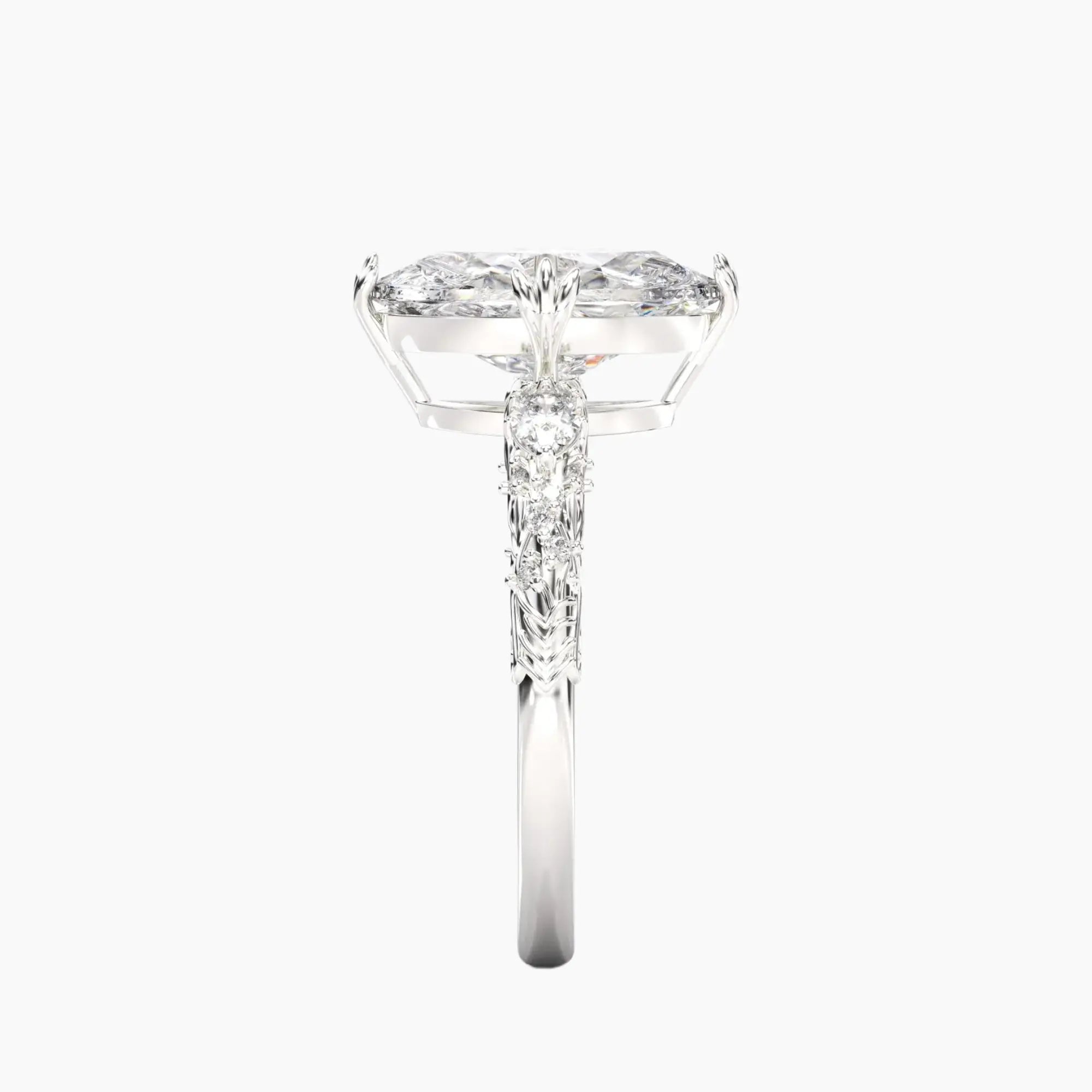 OBSER189 - Velour Oval engagement ring setting view 3