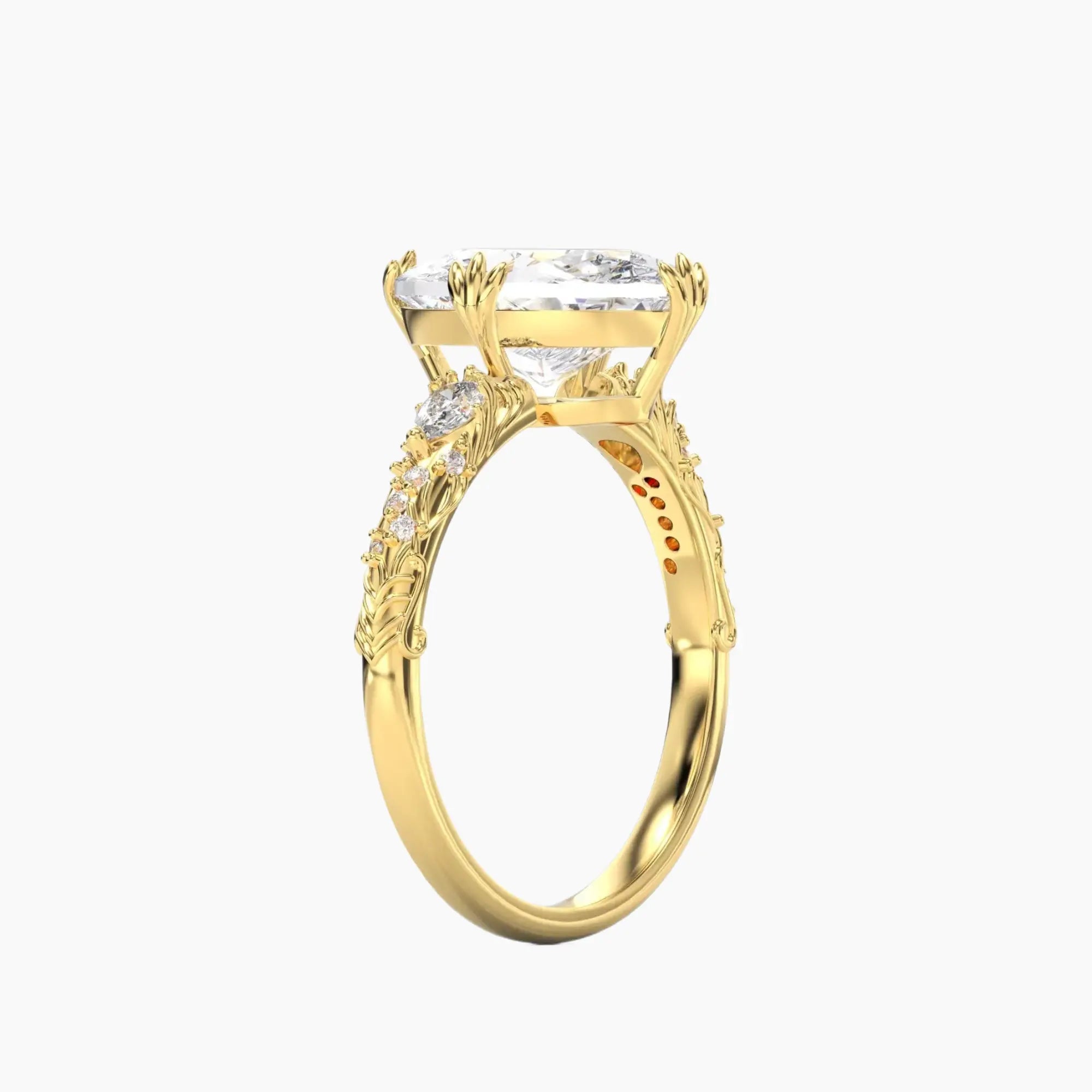 OBSER189 - Velour Oval engagement ring setting view 5