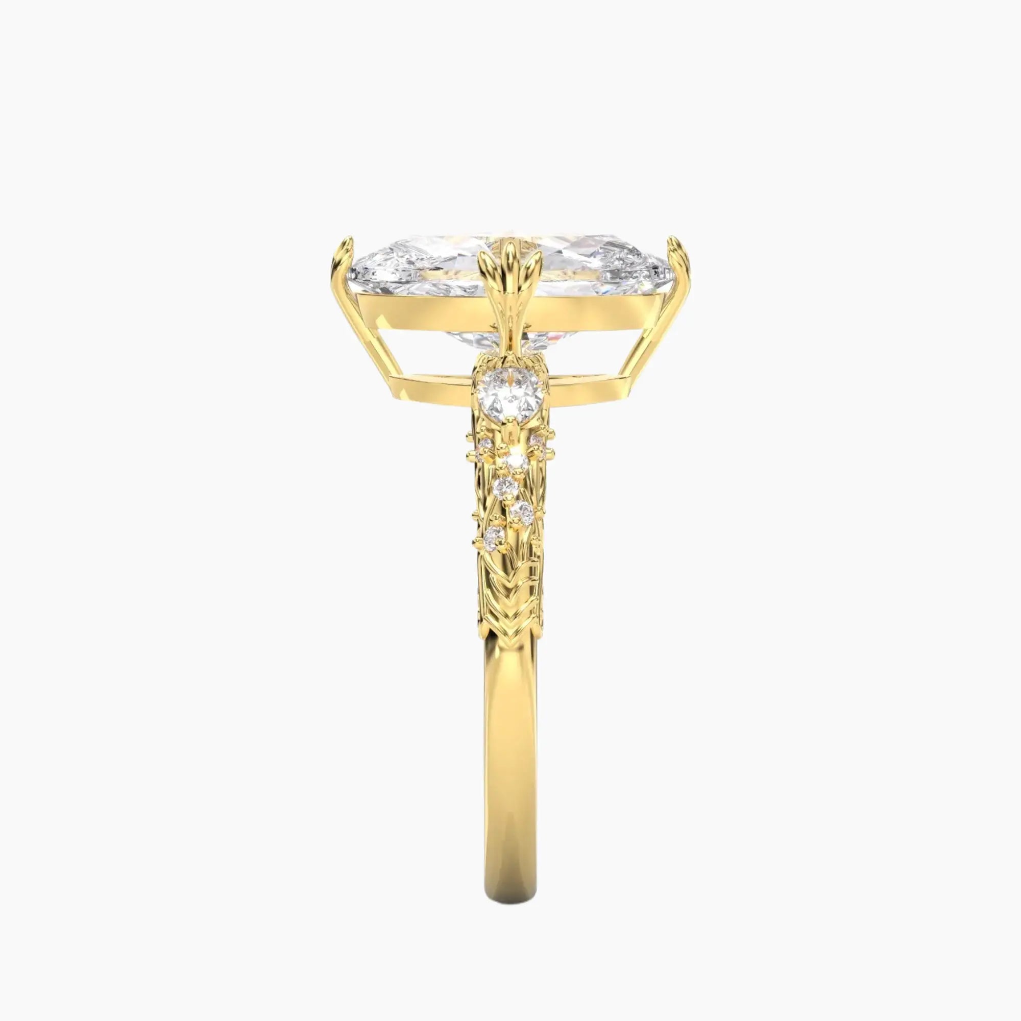 OBSER189 - Velour Oval engagement ring setting view 6