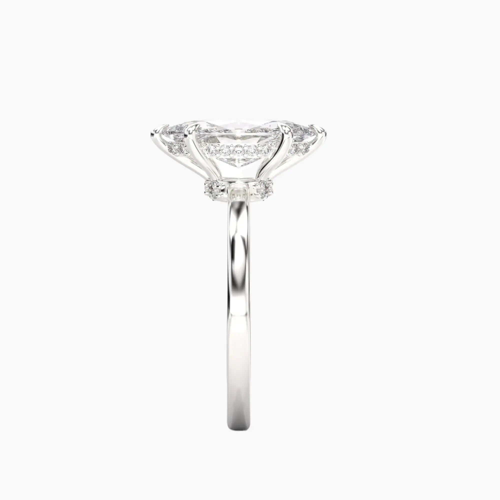 OBSER188 - Beryl Marquise engagement ring setting view 3