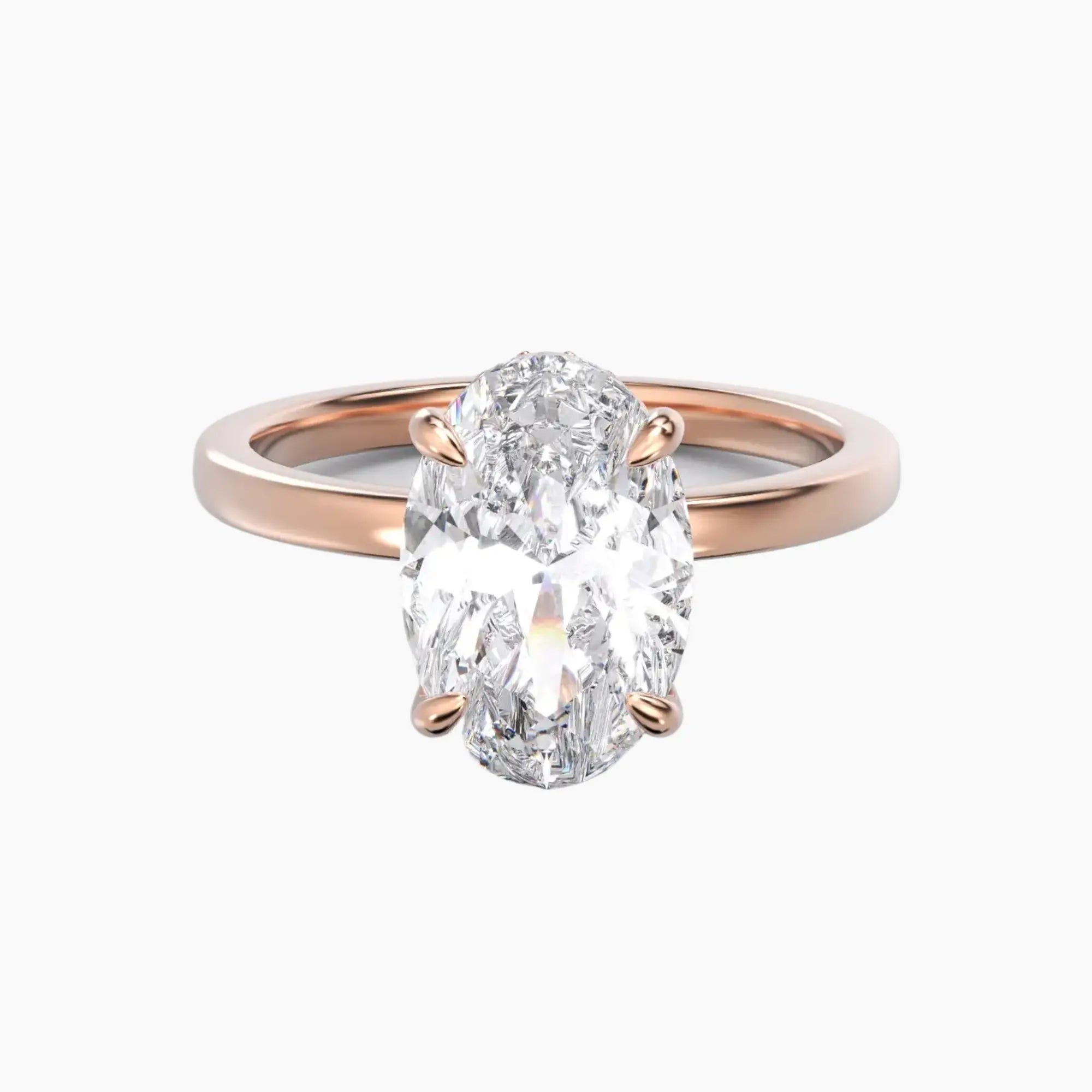 OBSER073 - Beryl Oval engagement ring setting view 7