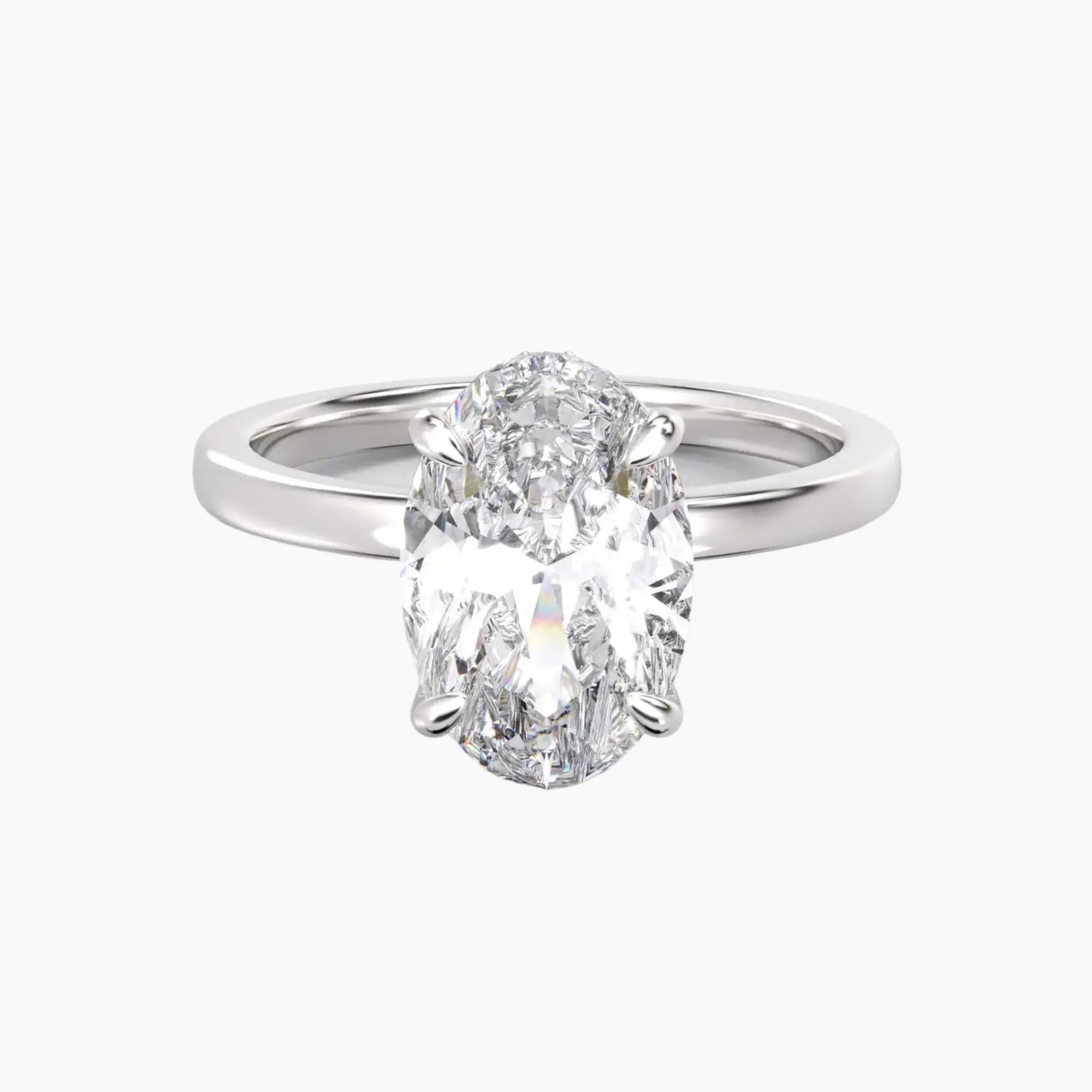 OBSER073 - Beryl Oval engagement ring setting view 1