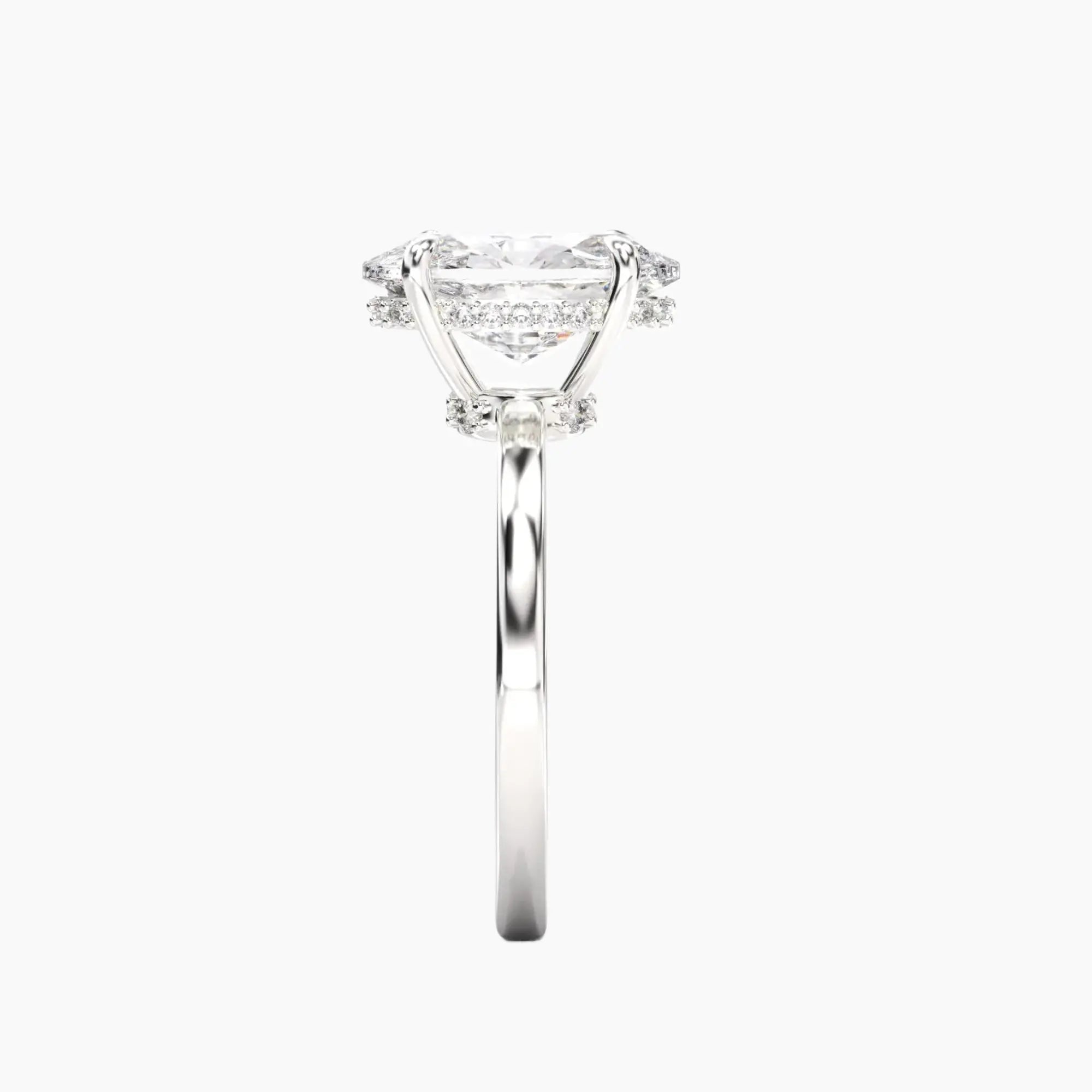 OBSER073 - Beryl Oval engagement ring setting view 3