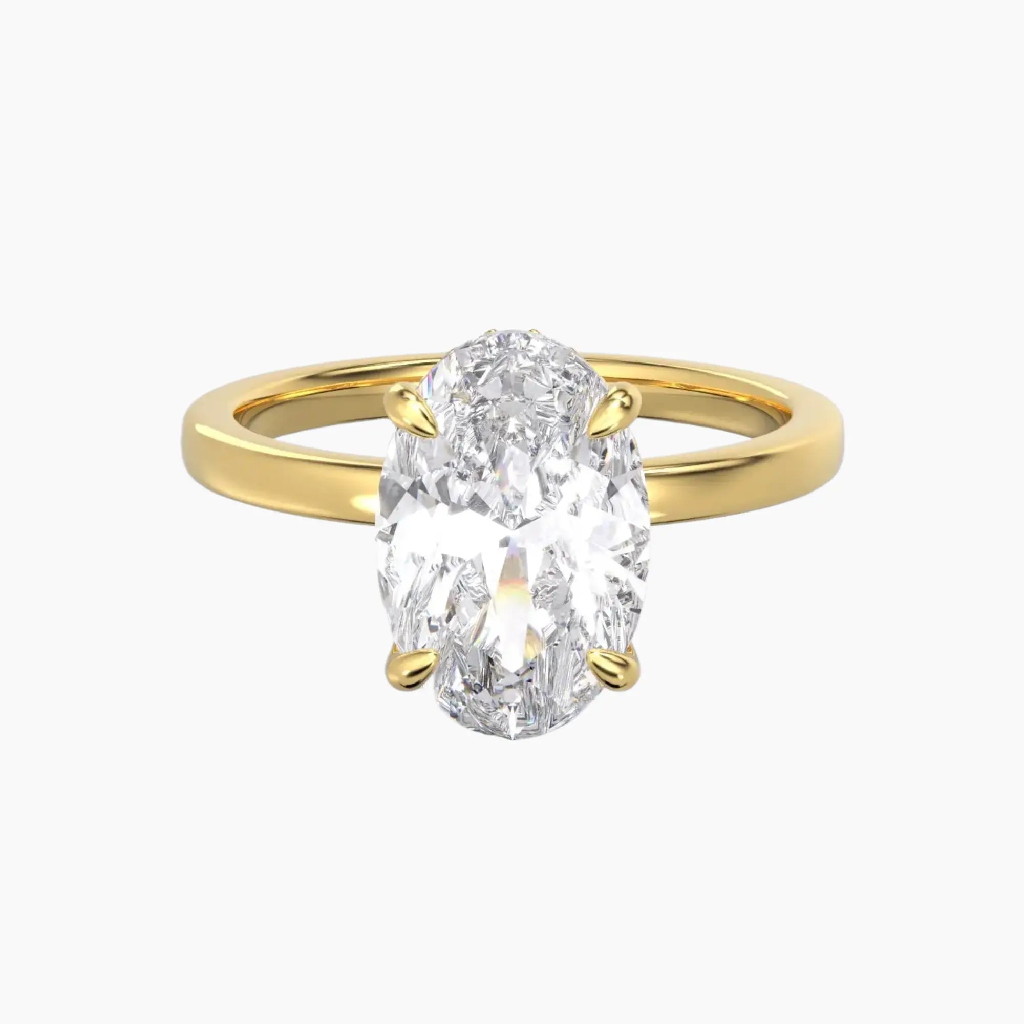 OBSER073 - Beryl Oval engagement ring setting view 4