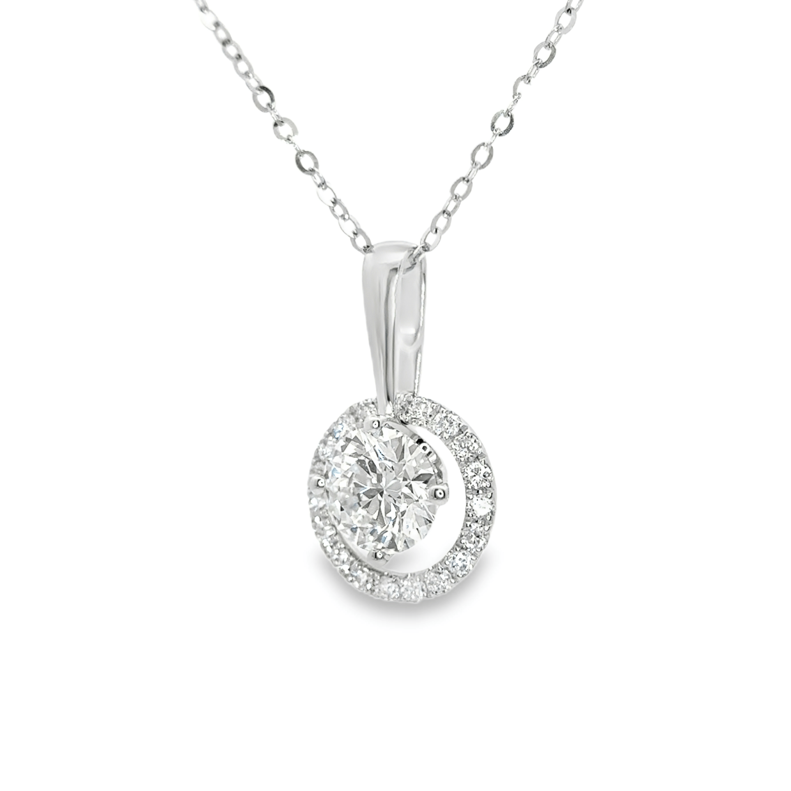 LC5 - [Setting Only] Halo Pendant Necklaces Setting CHARLISA™