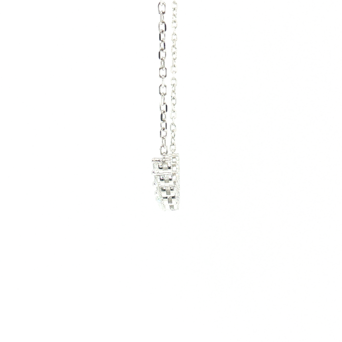 LC106 - Collier smile curve diamants pavé