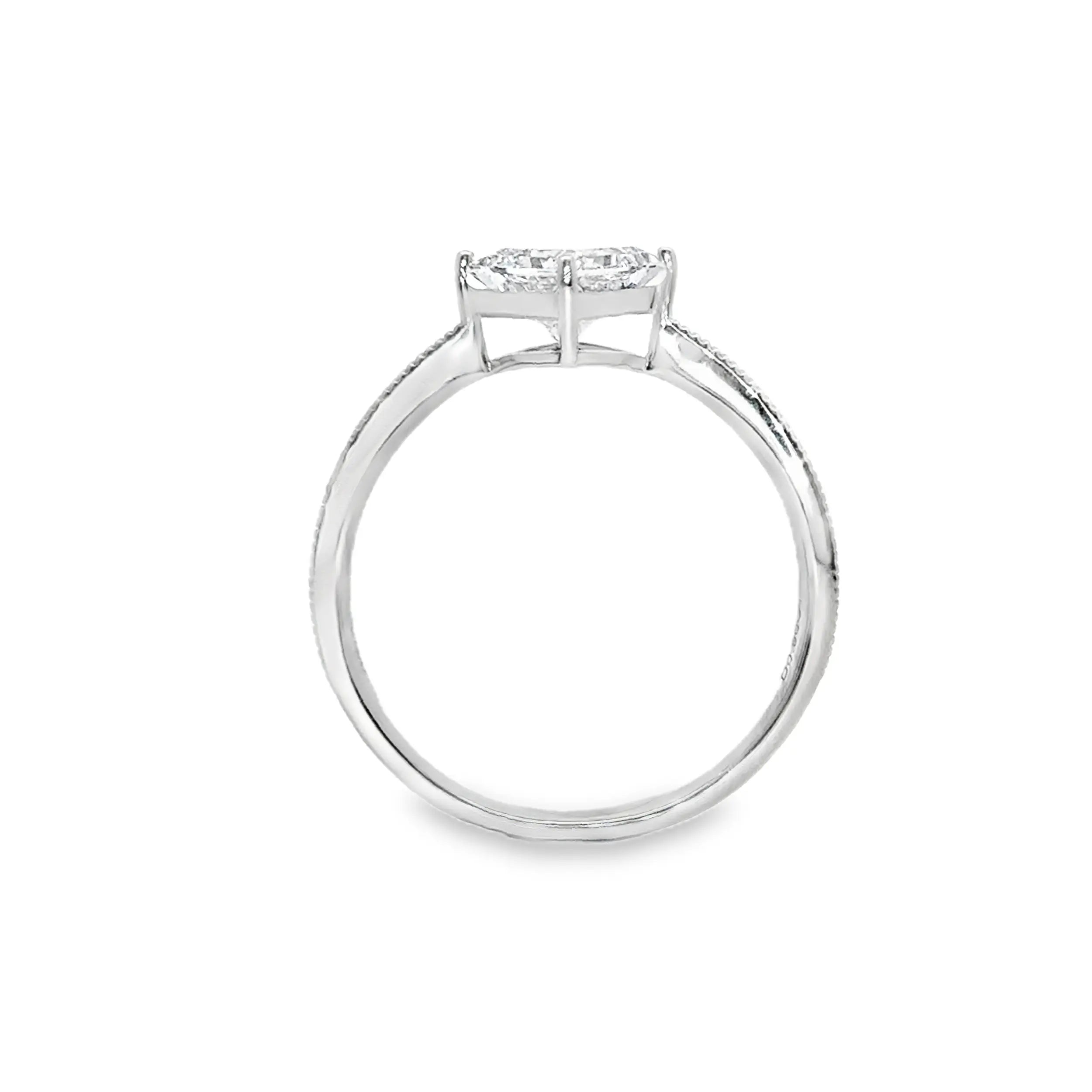 LGN004 - [Setting Only] Floral Four Prong Solitaire Engagement Ring CHARLISA™