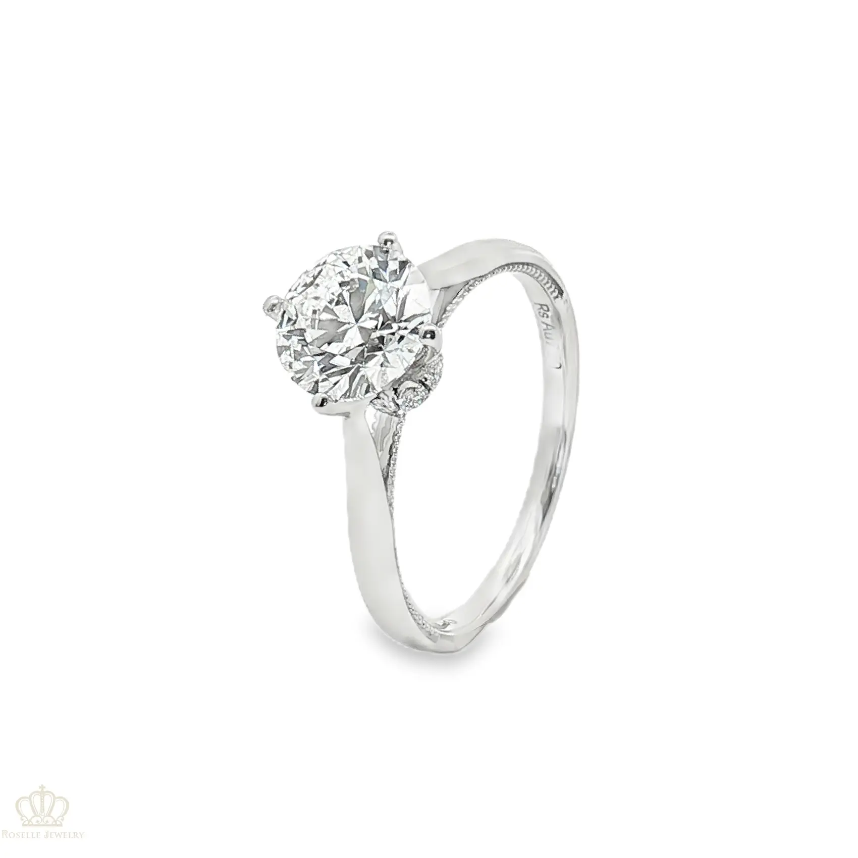 LGN1031 - [Setting Only] Four Prong Solitaire Bead Edge Engagement Ring CHARLISA™