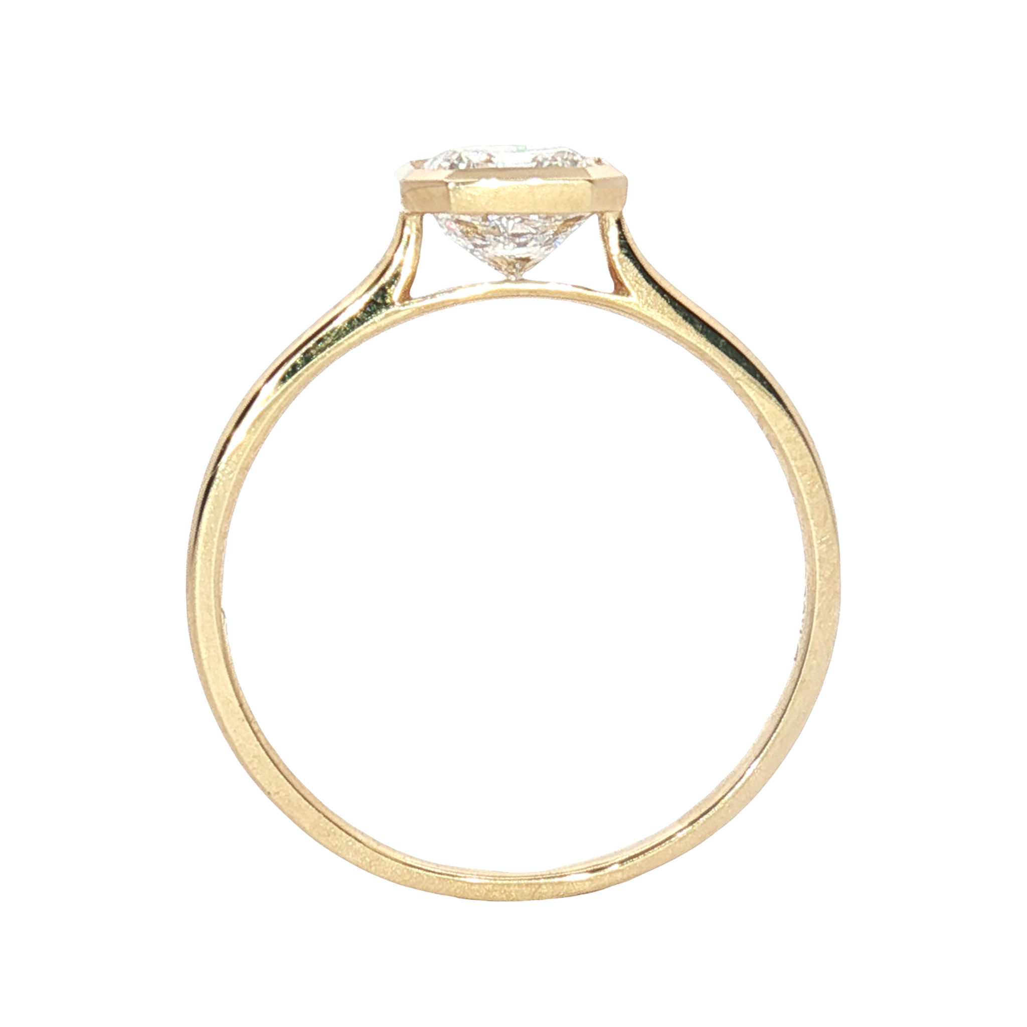 LGN1235 -[Setting Only] Octagonal Bezel Solitaire Engagement Ring