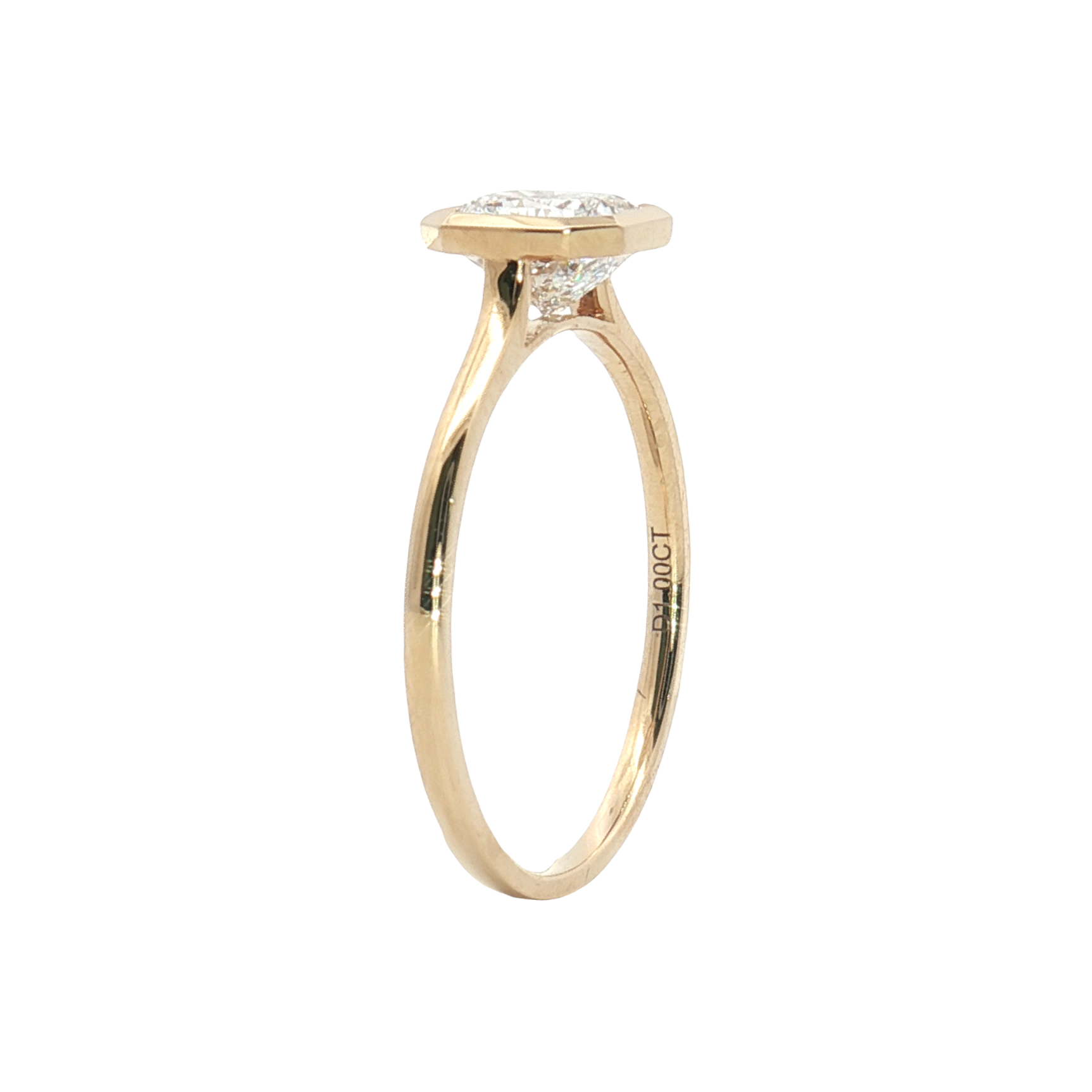 LGN1235 -[Setting Only] Octagonal Bezel Solitaire Engagement Ring