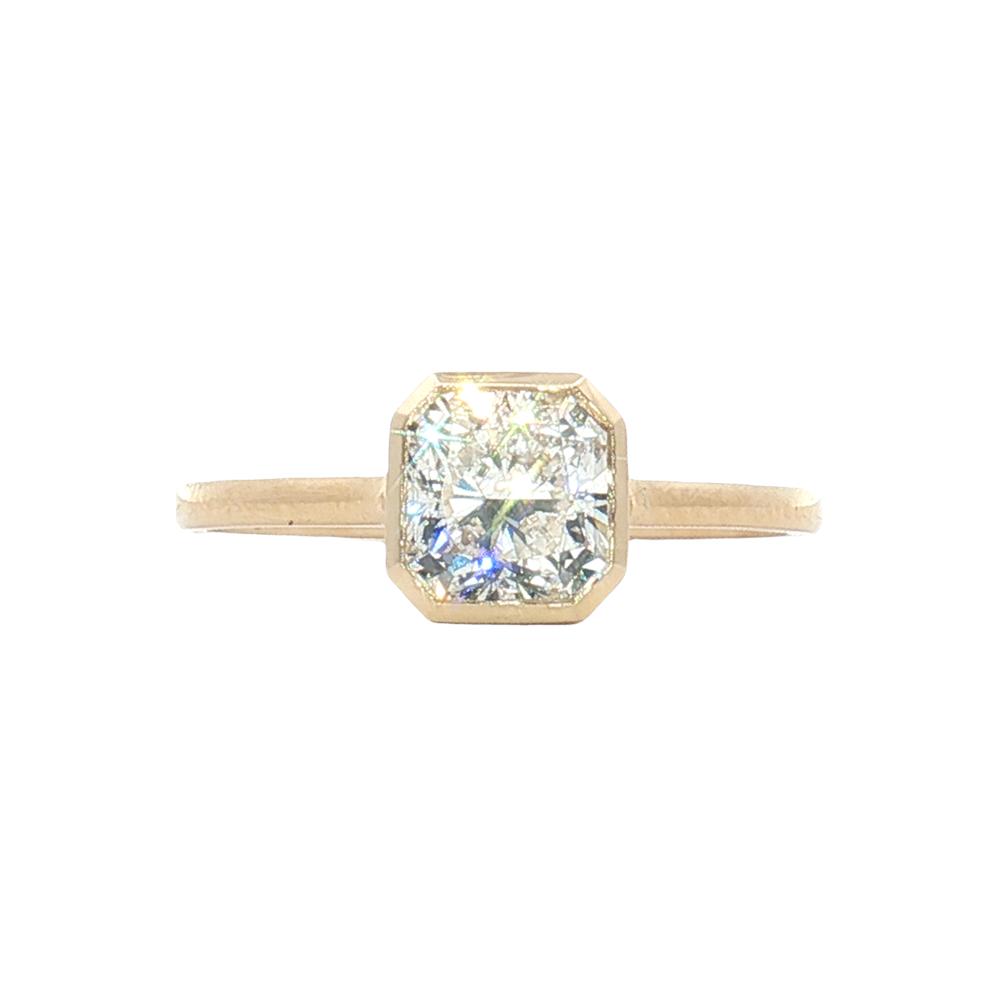 LGN1235 -[Setting Only] Octagonal Bezel Solitaire Engagement Ring