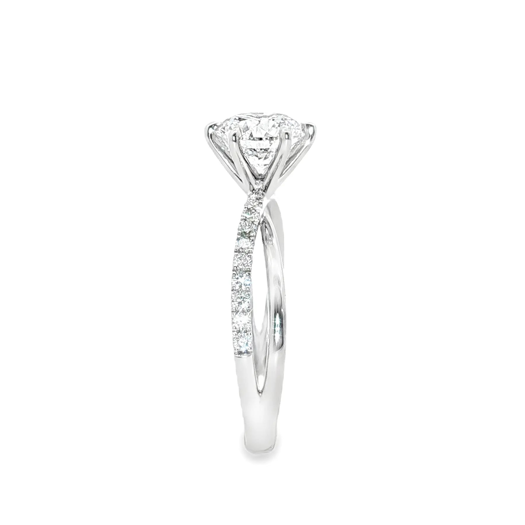 LGT009 - [Setting Only] Side Stone Twist Engagement Diamond Ring CHARLISA™