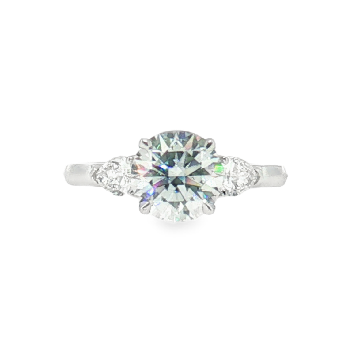 LGT0632 - [Setting Only] Pear Side Stones Three Stone Engagement Ring
