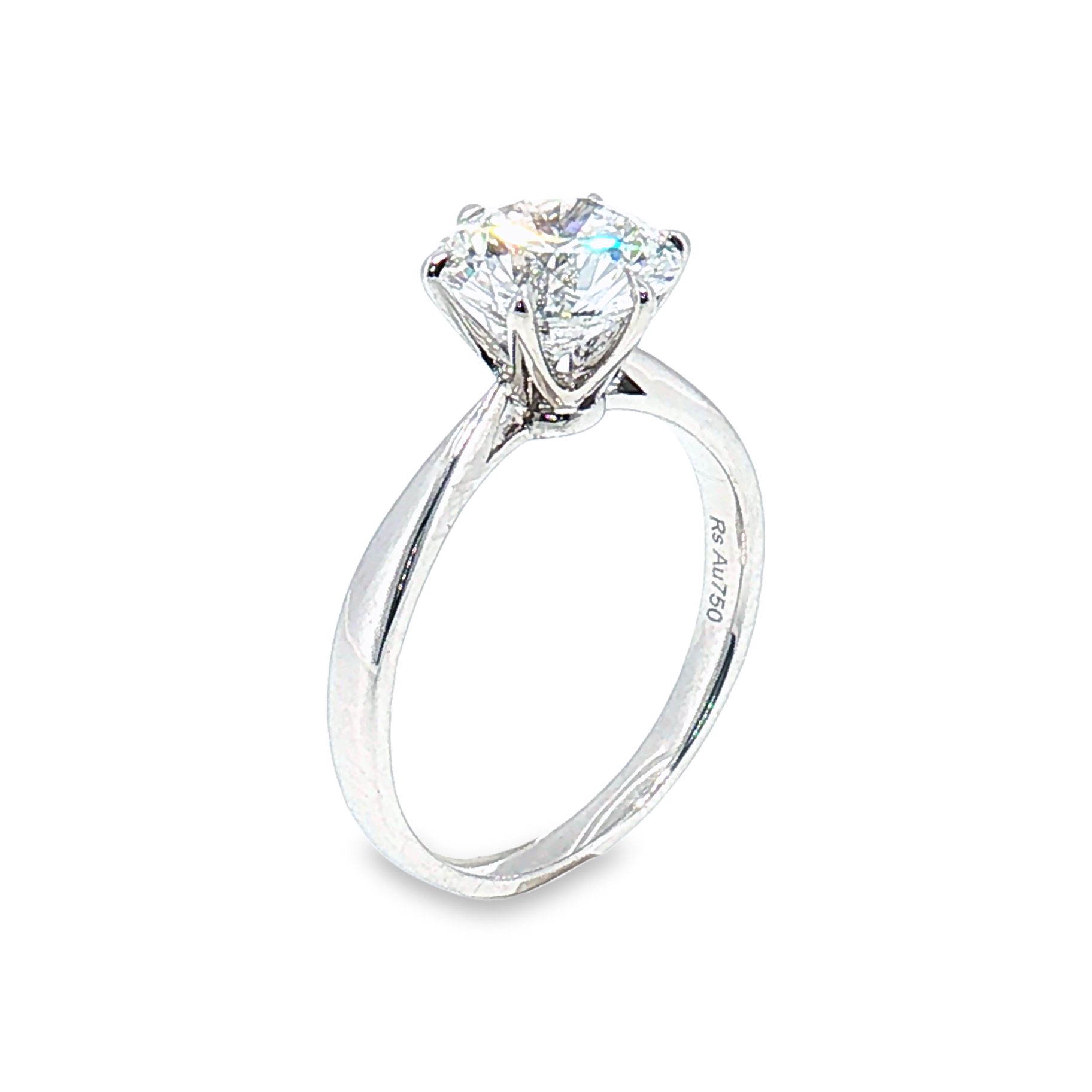 LGT0825 - Anello di Fidanzamento Solitario Rotondo Sei Griffe Solo Montatura