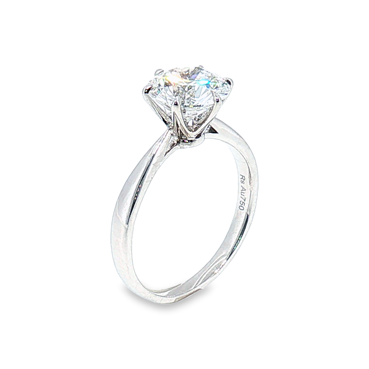 LGT0825 - Anello di Fidanzamento Solitario Rotondo Sei Griffe Solo Montatura