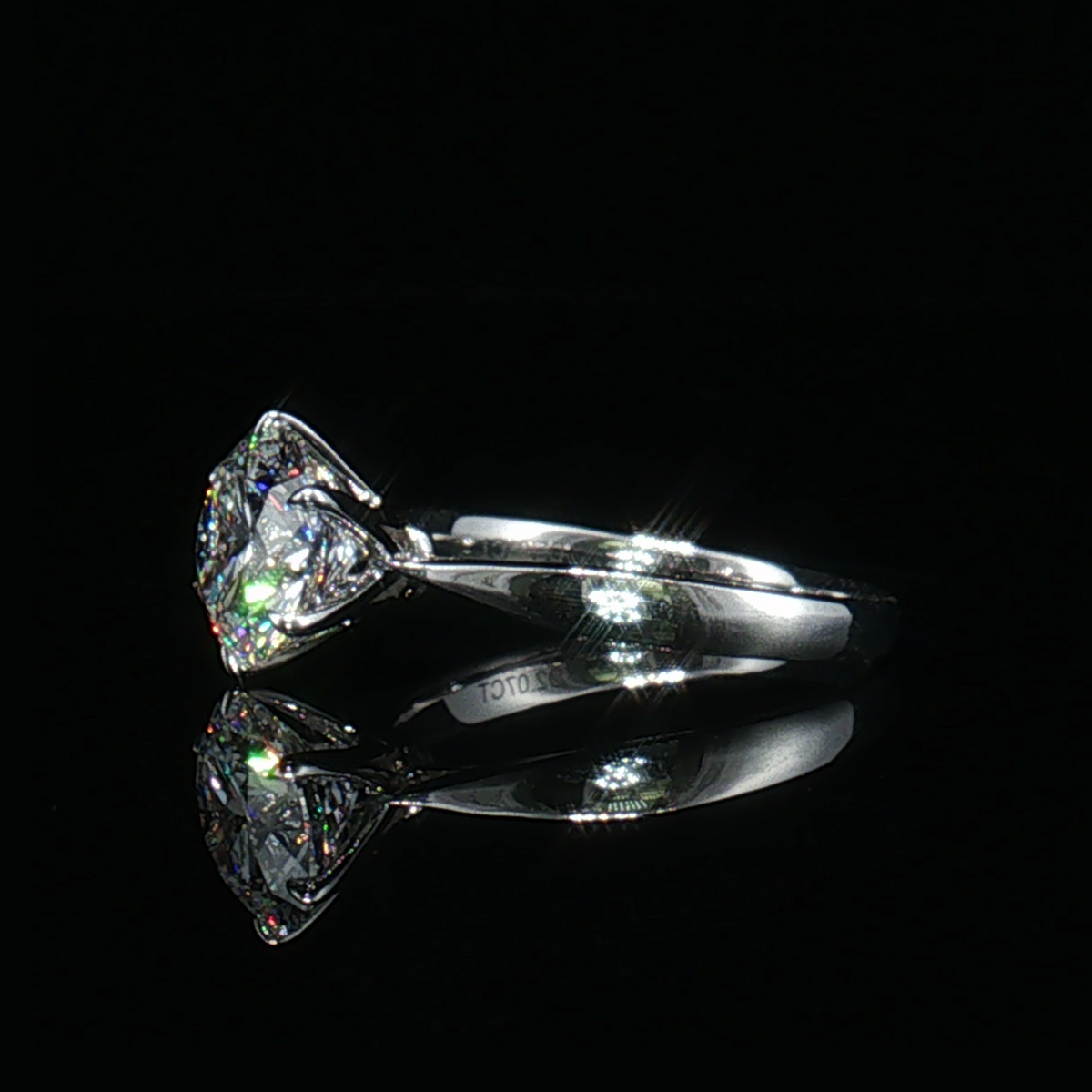 LGT0825 - Anello di Fidanzamento Solitario Rotondo Sei Griffe Solo Montatura