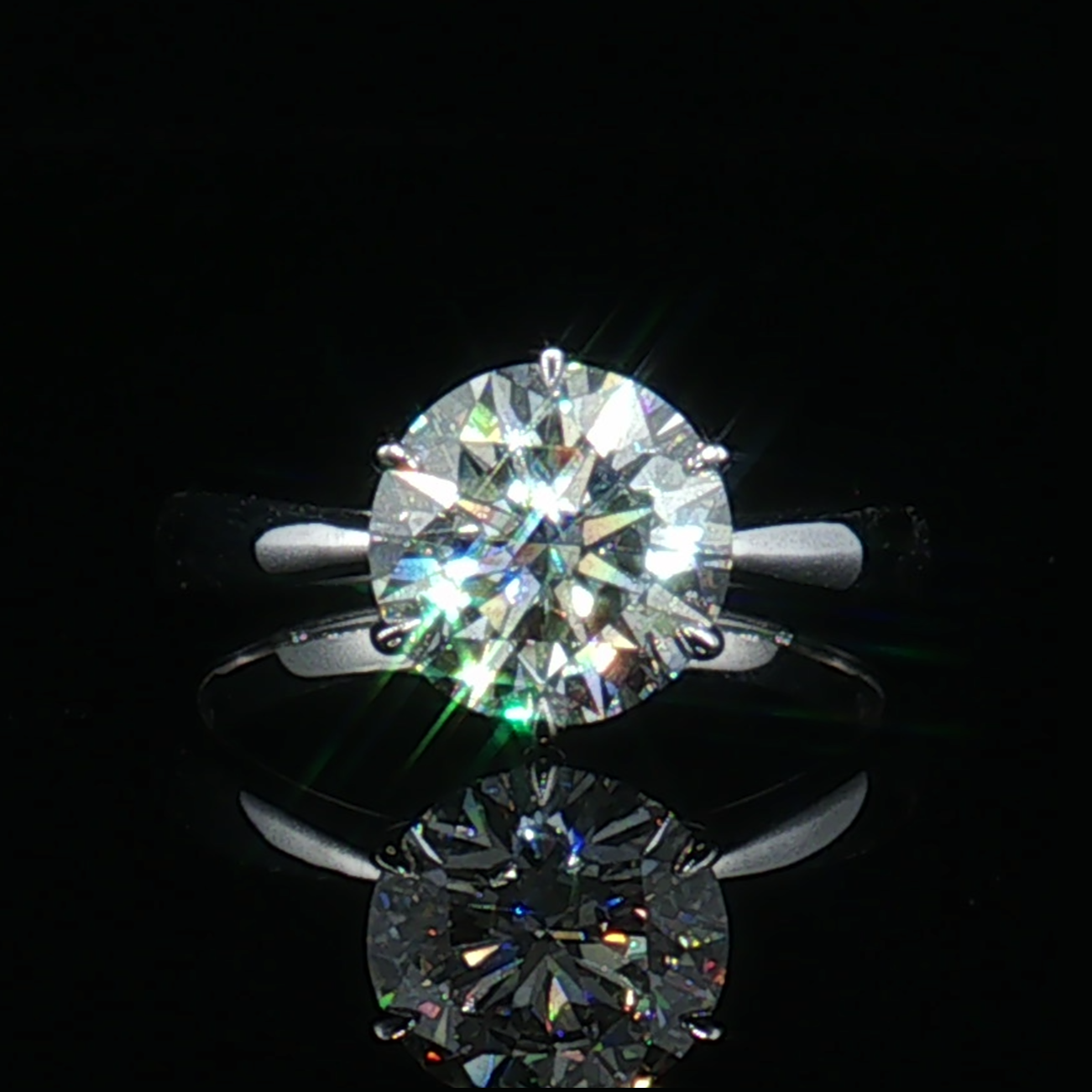 LGT0825 - Anello di Fidanzamento Solitario Rotondo Sei Griffe Solo Montatura