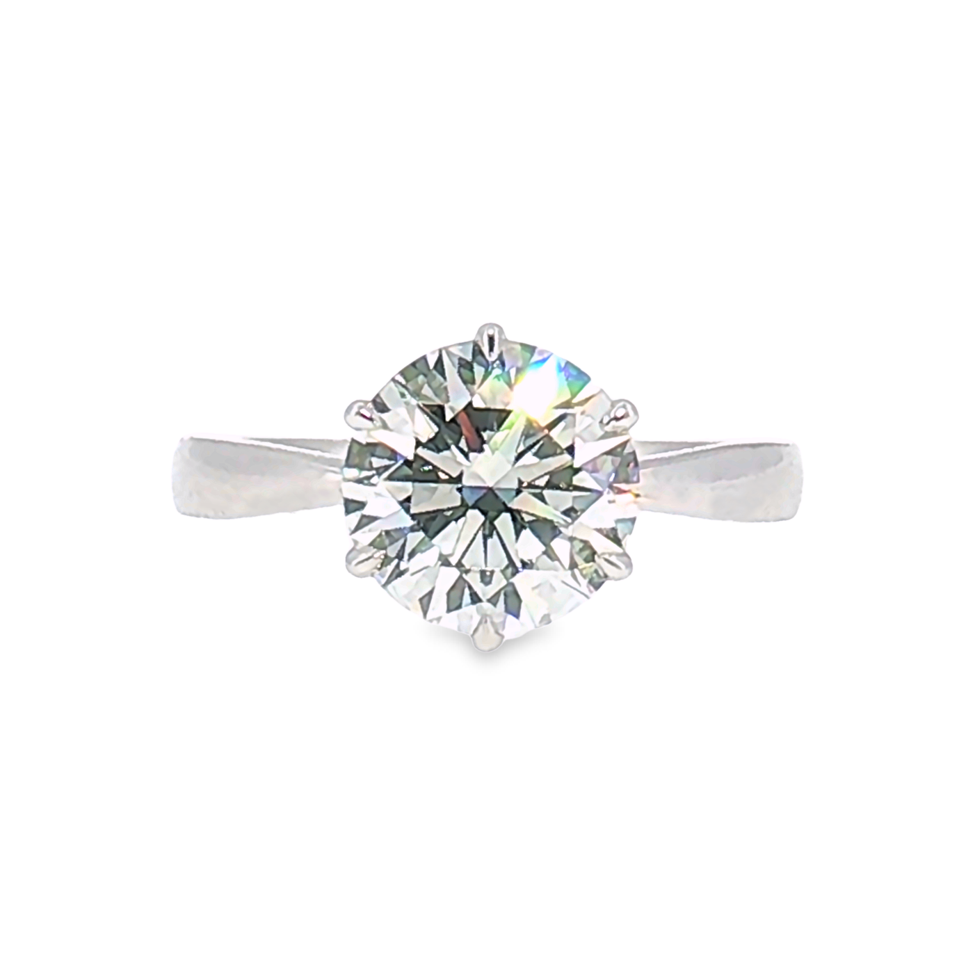 LGT0825 - Anello di Fidanzamento Solitario Rotondo Sei Griffe Solo Montatura