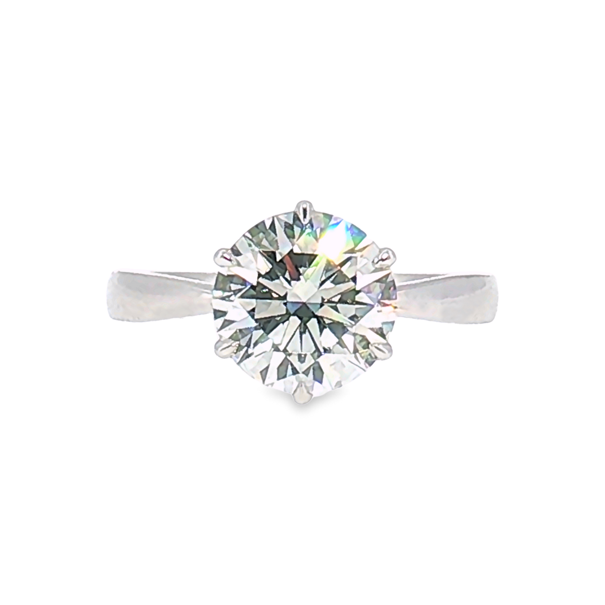 LGT0825 - Anello di Fidanzamento Solitario Rotondo Sei Griffe Solo Montatura
