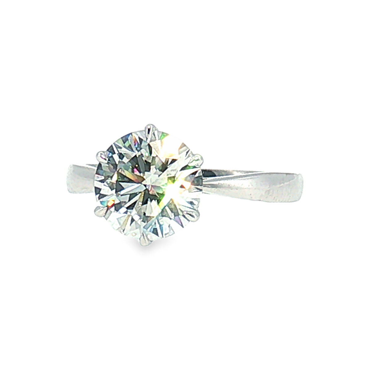 LGT0825 - Anello di Fidanzamento Solitario Rotondo Sei Griffe Solo Montatura