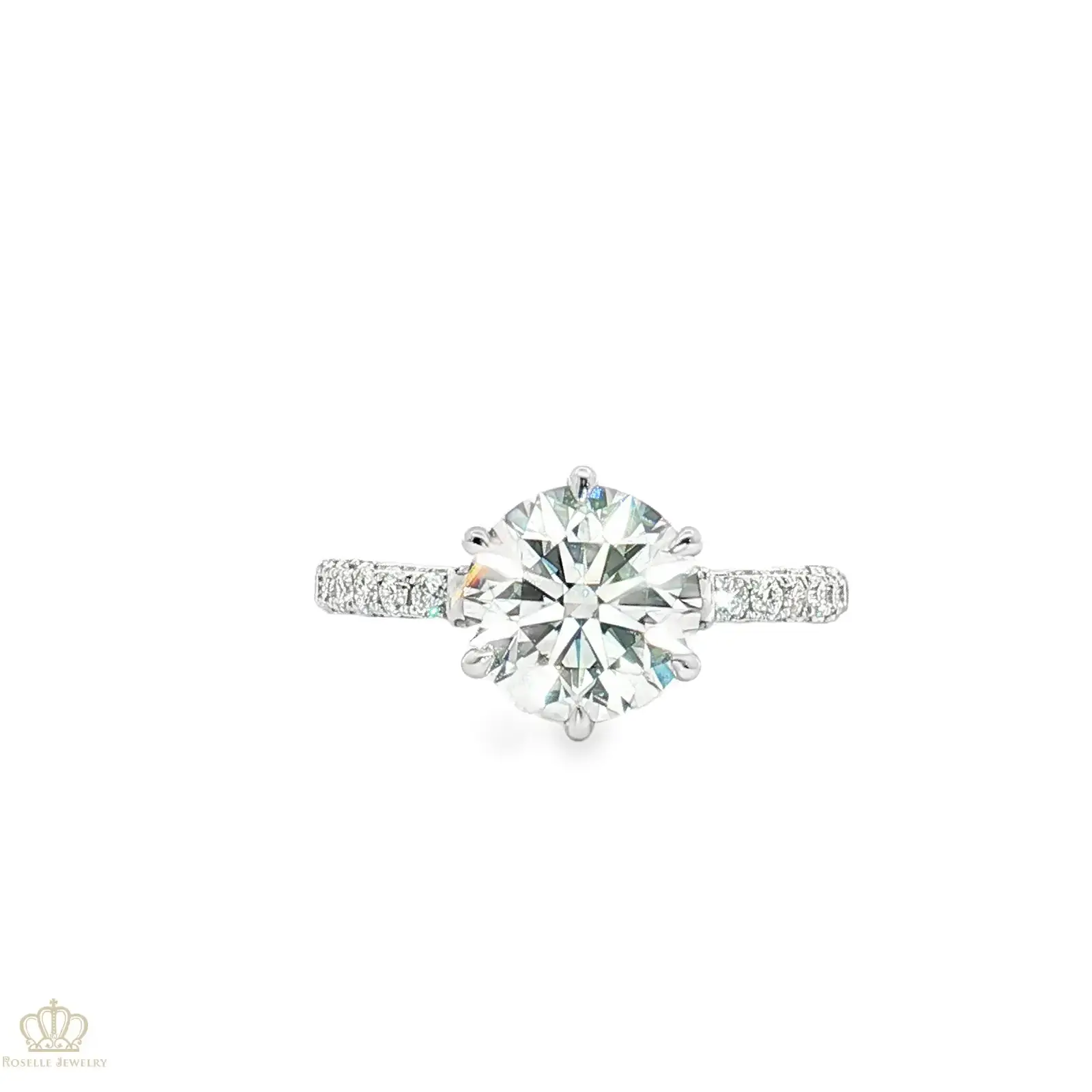 LGT1044 -  [Setting Only] Bow Style Three Sides Side Stone Diamond Engagement Ring CHARLISA™
