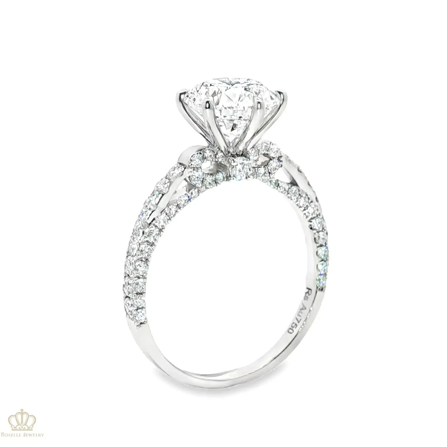 LGT1044 -  [Setting Only] Bow Style Three Sides Side Stone Diamond Engagement Ring CHARLISA™