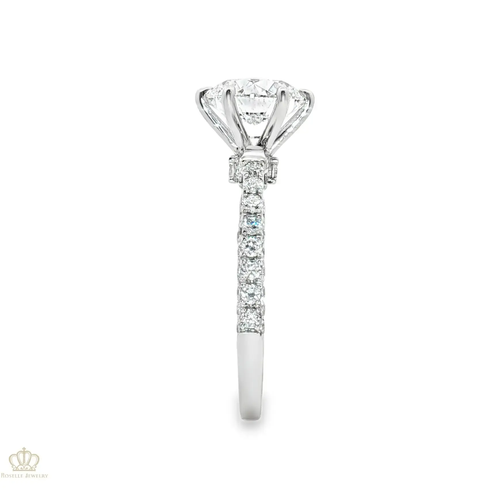 LGT1044 -  [Setting Only] Bow Style Three Sides Side Stone Diamond Engagement Ring CHARLISA™