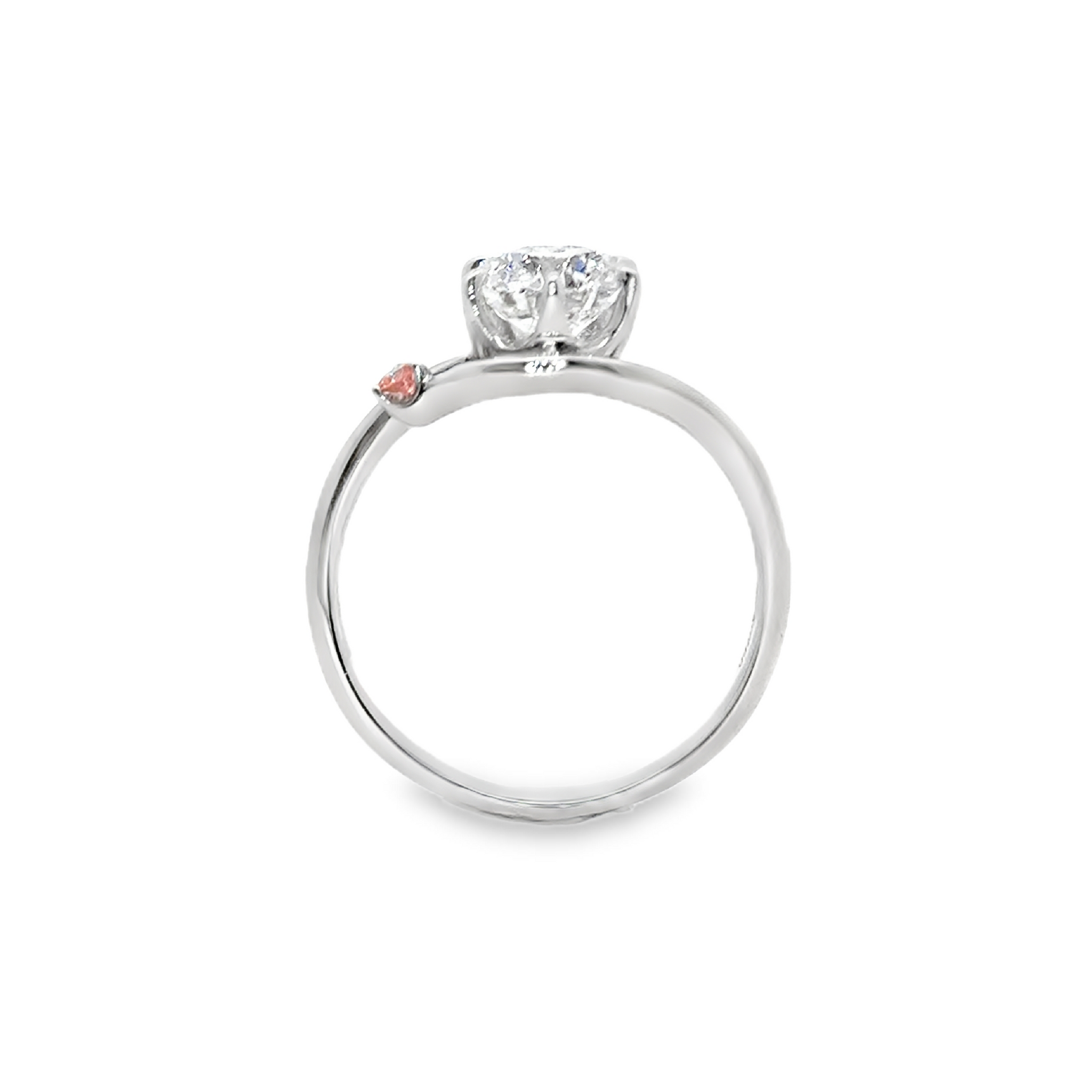 LGT201 - [戒托 Lamang] Twist Side Stone Diamond Engagement Ring