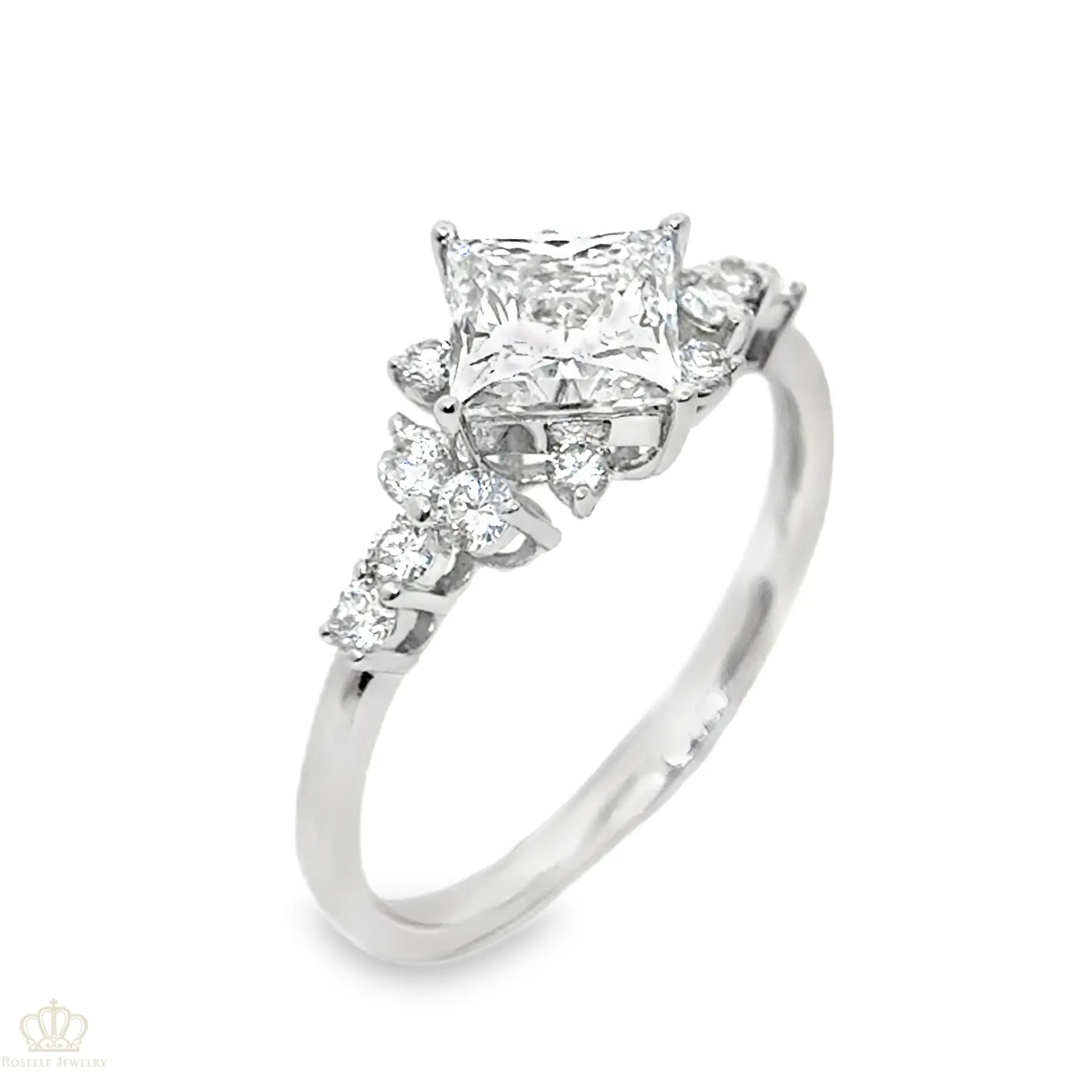 LGT202 - [Setting Only] Floral Side Stone Diamond Engagement Ring CHARLISA™