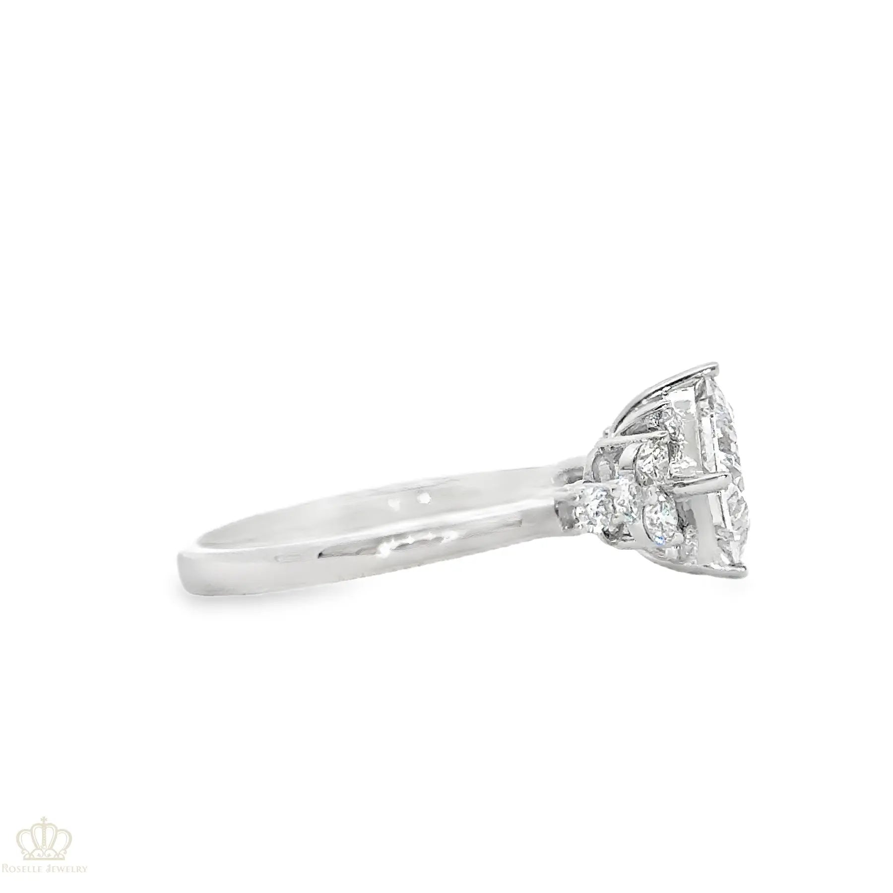 LGT202 - [Setting Only] Floral Side Stone Diamond Engagement Ring CHARLISA™