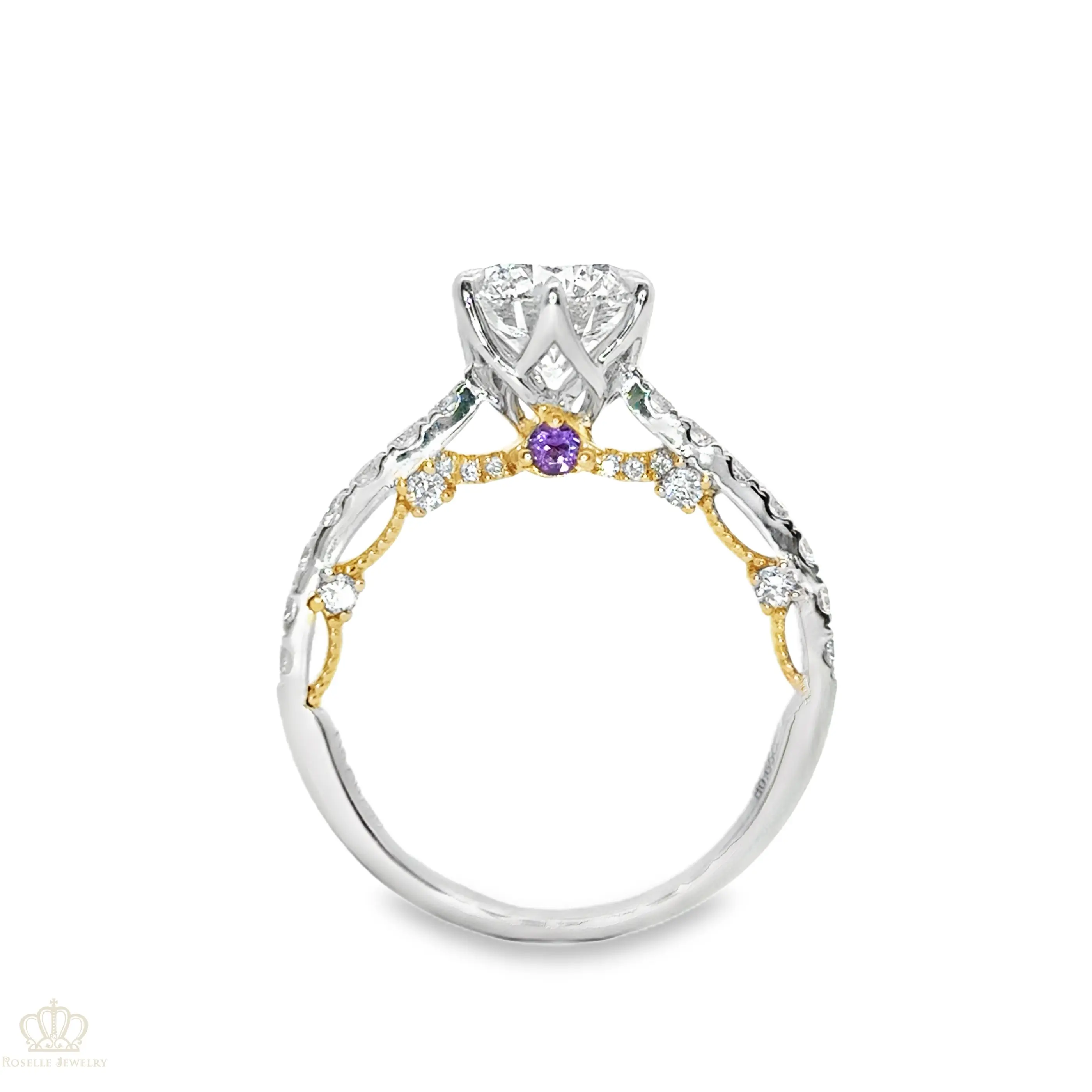 LGV211 - Six Prong Side Stone Vintage Engagement Ring [Setting Only] CHARLISA™