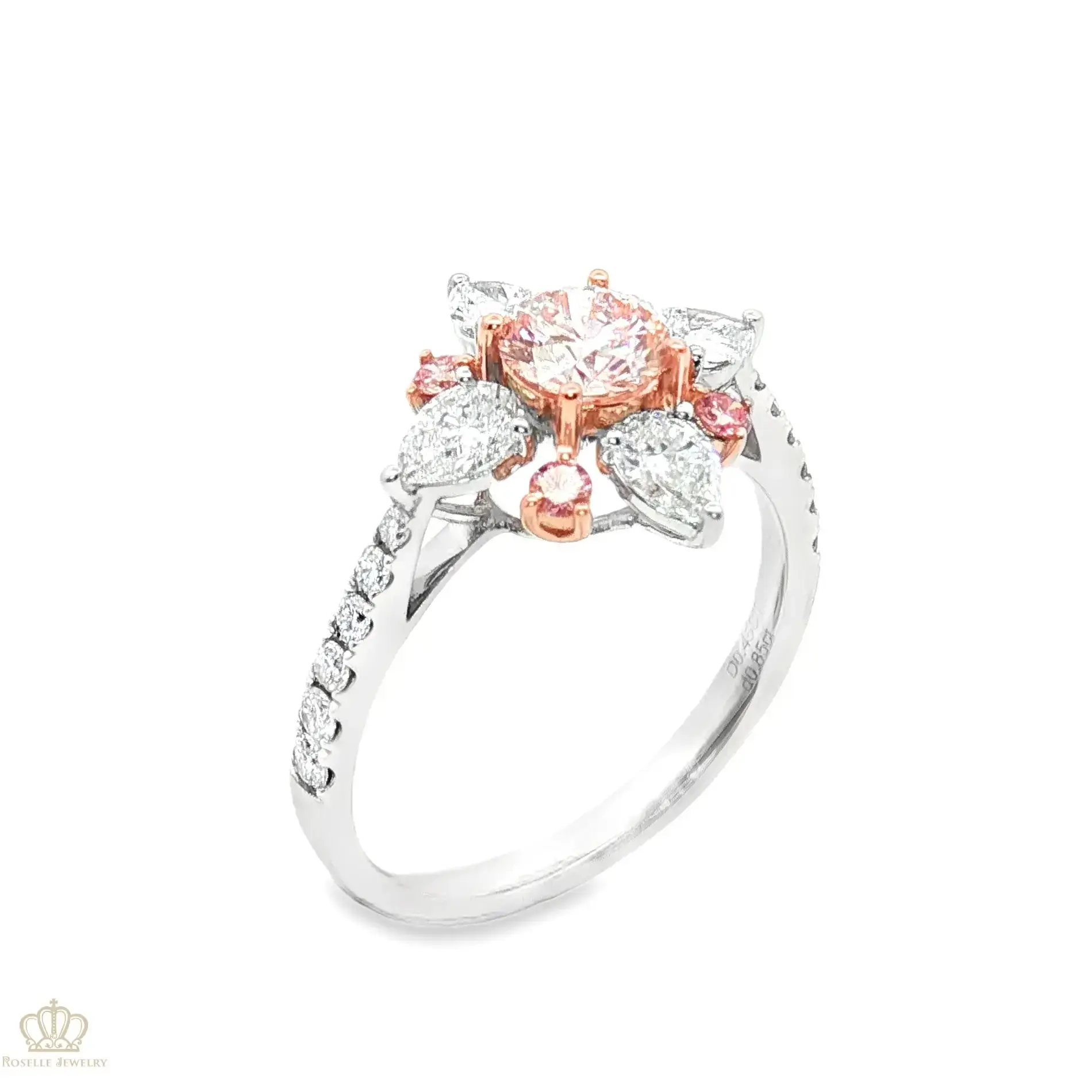 LGV412 -  [Setting Only] Blossom Motif Side Stone Diamond Engagement Ring CHARLISA™