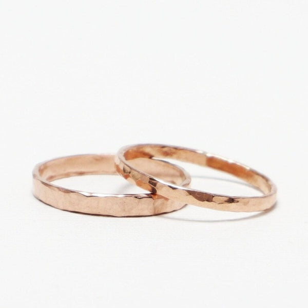 Hand Embossed Unique Couple Wedding Ring Set - WM32