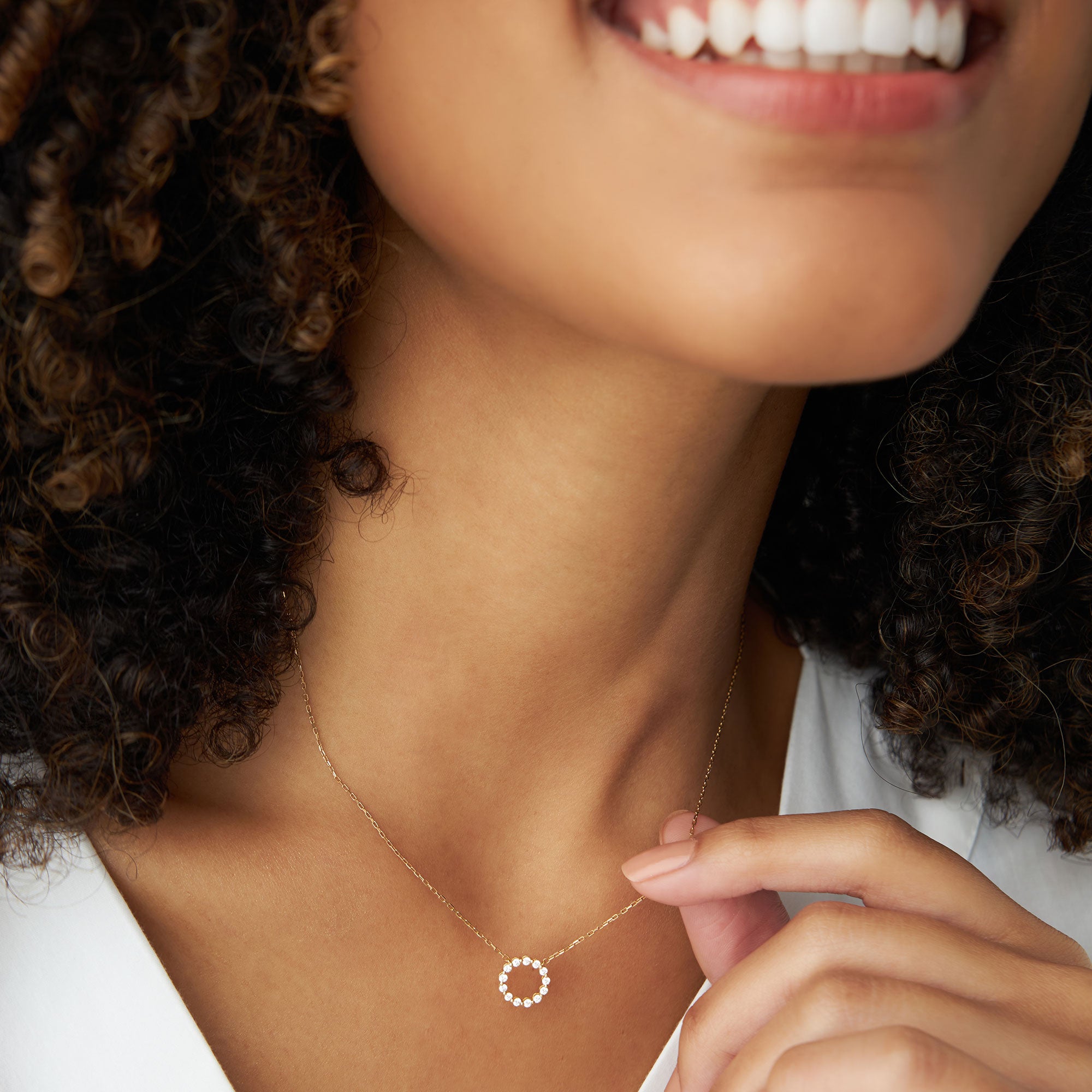OBFJ1098 - 14k Diamond Circle of Life Necklace 0.25 ctw 2
