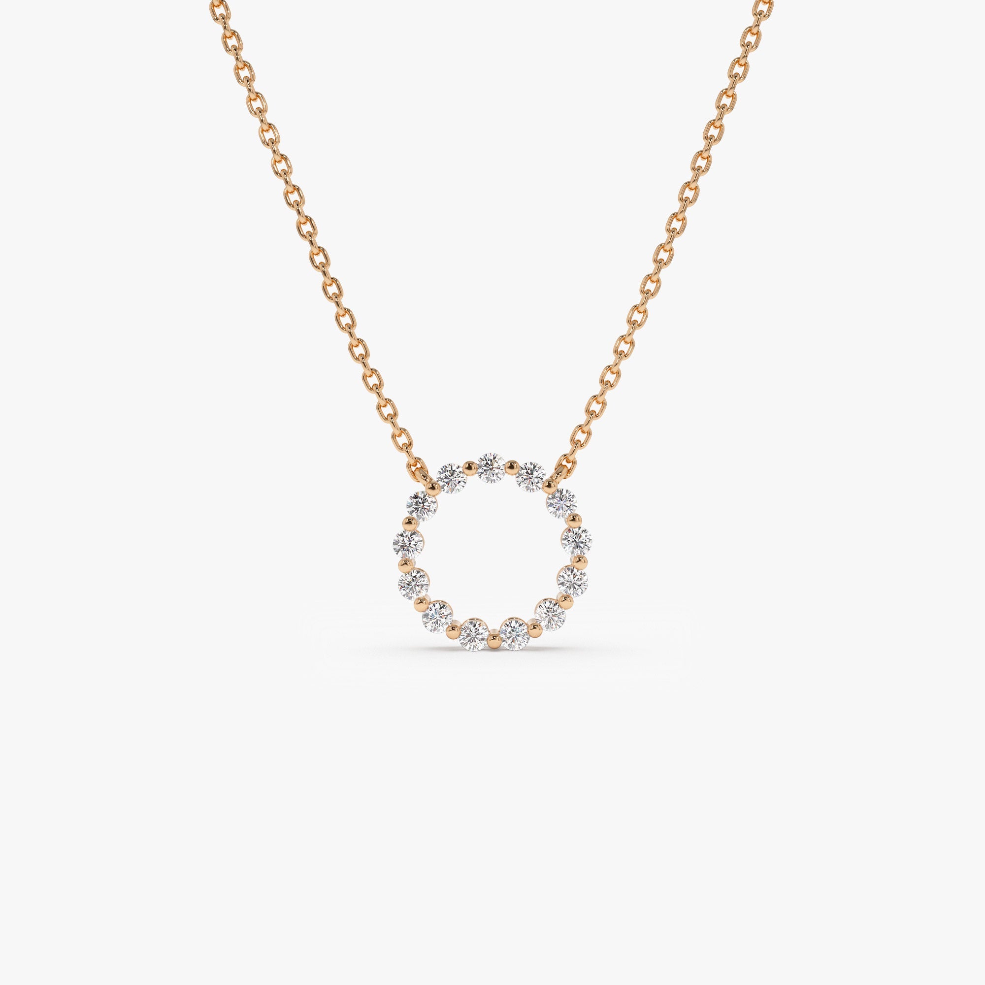 OBFJ1098 - 14k Diamond Circle of Life Necklace 0.25 ctw 5