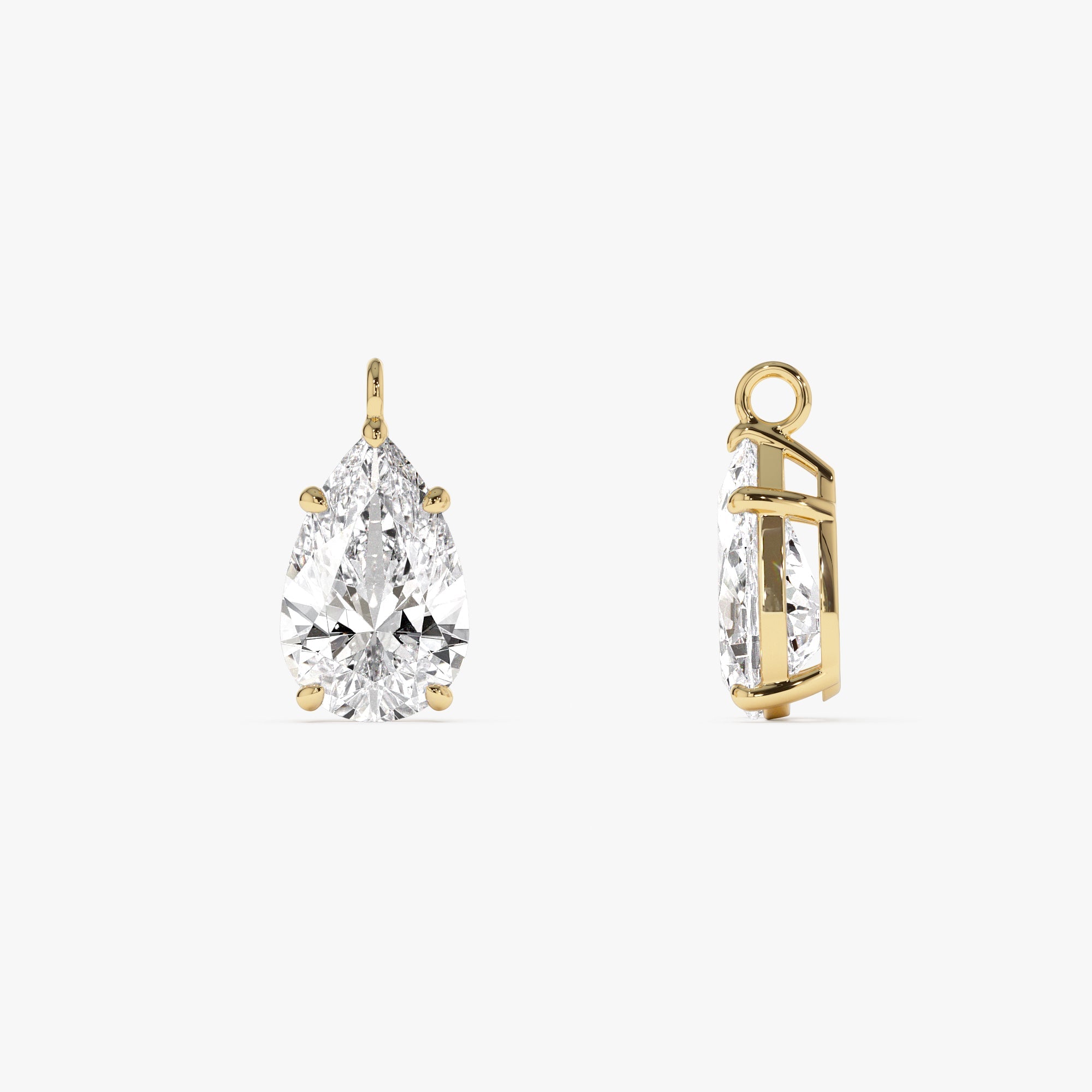 OBFJ0407 - 3.00 Ctw 14k Pear Shaped Lab Grown Diamond Statement Pendant Necklace - Clio 7