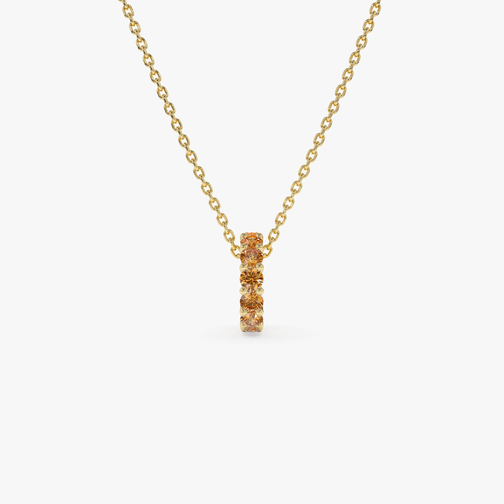 OBFJ0251 - 14k Citrine Rondelle Charm 6