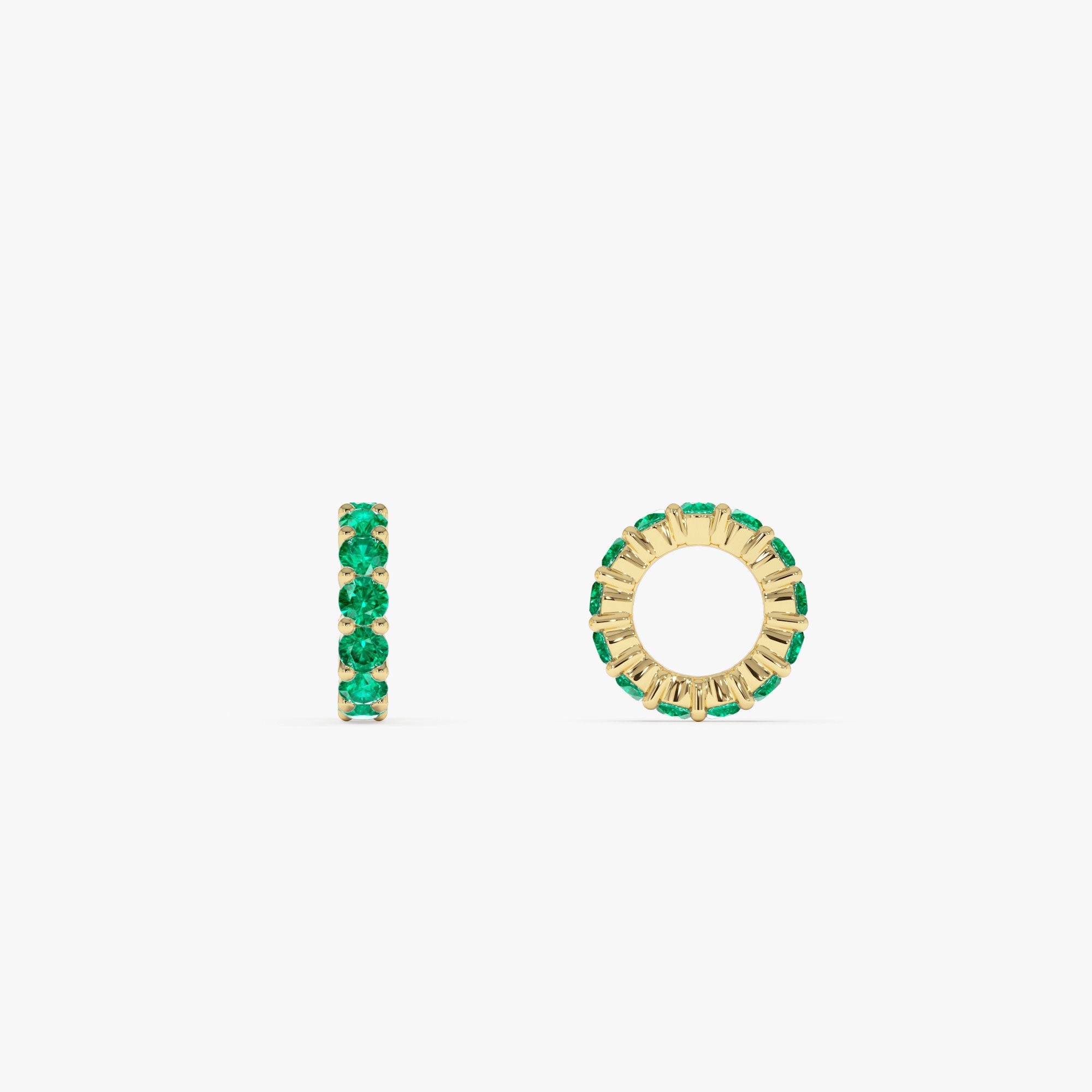 OBFJ0245 - 14k Emerald Rondelle Charm 1