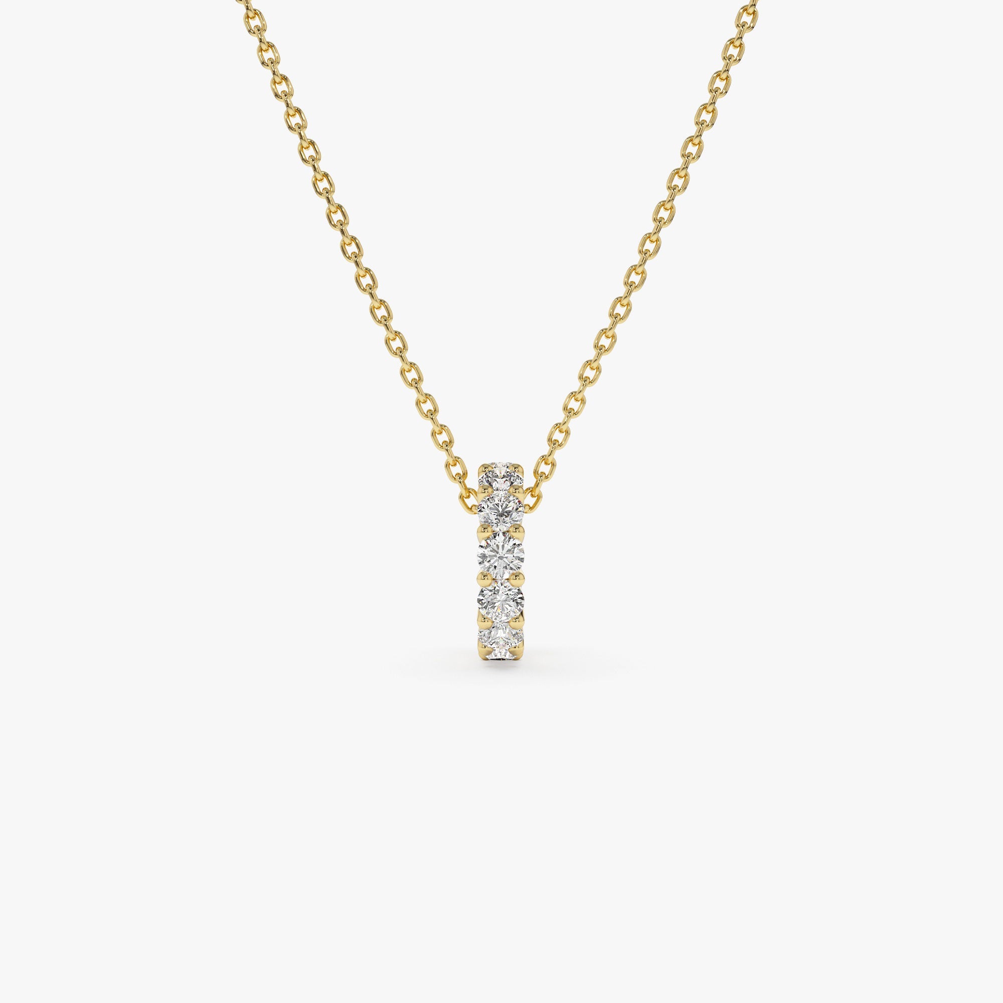 OBFJ0246 - 14k Lab Grown Diamond Rondelle Charm 7
