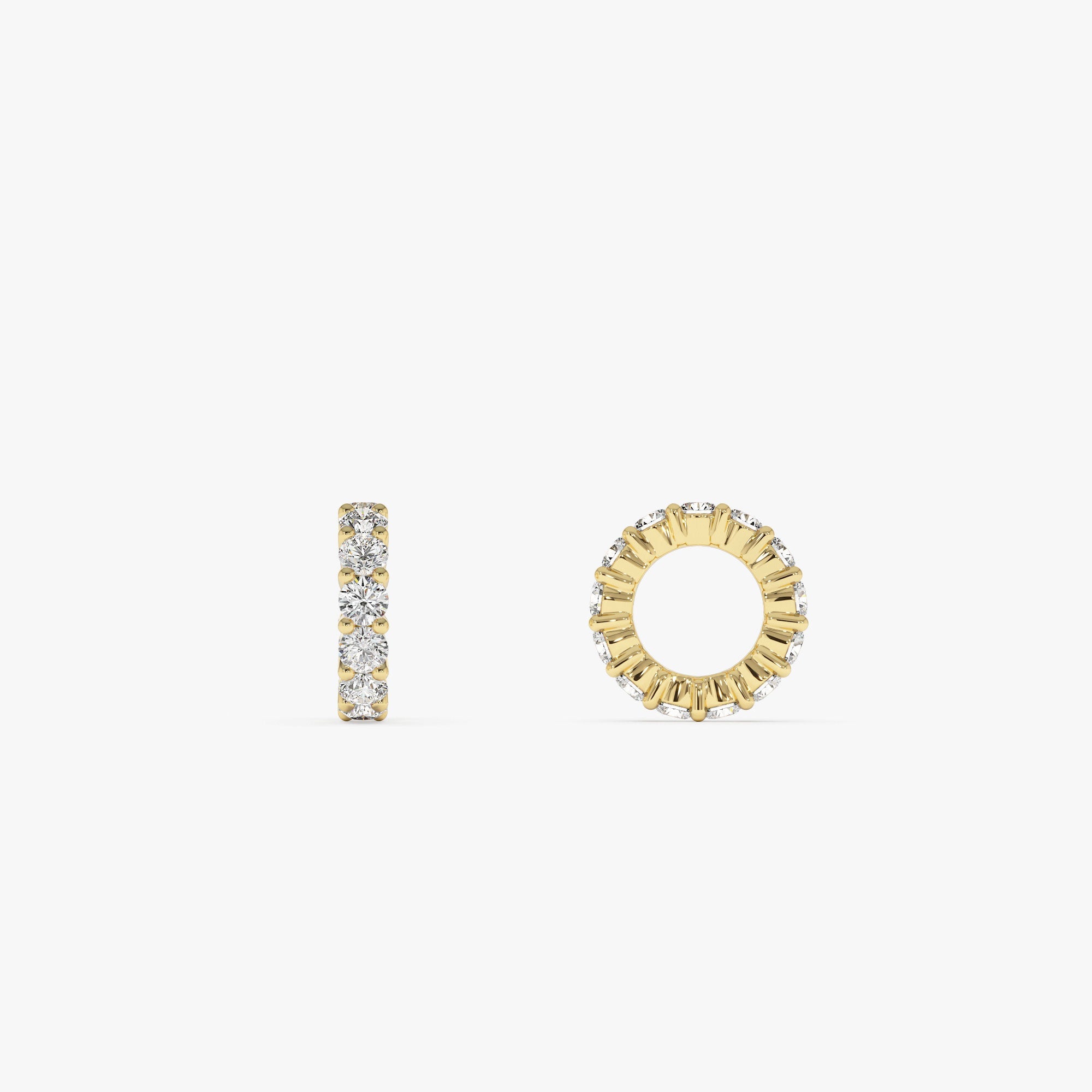 OBFJ0246 - 14k Lab Grown Diamond Rondelle Charm 1