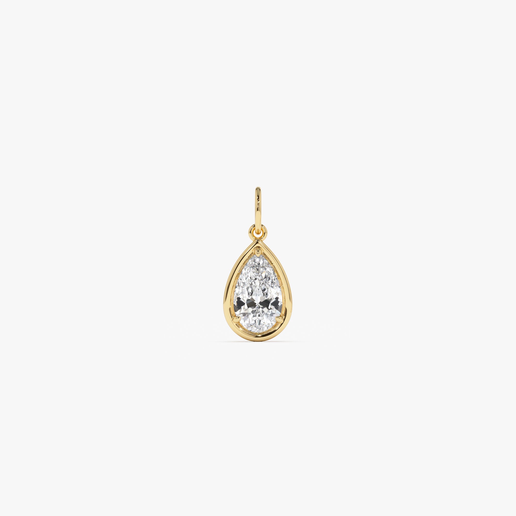 OBFJ0269 - 1 CTW 14k Pear Shaped Lab Grown Diamond Pendant Necklace - Vesta 3