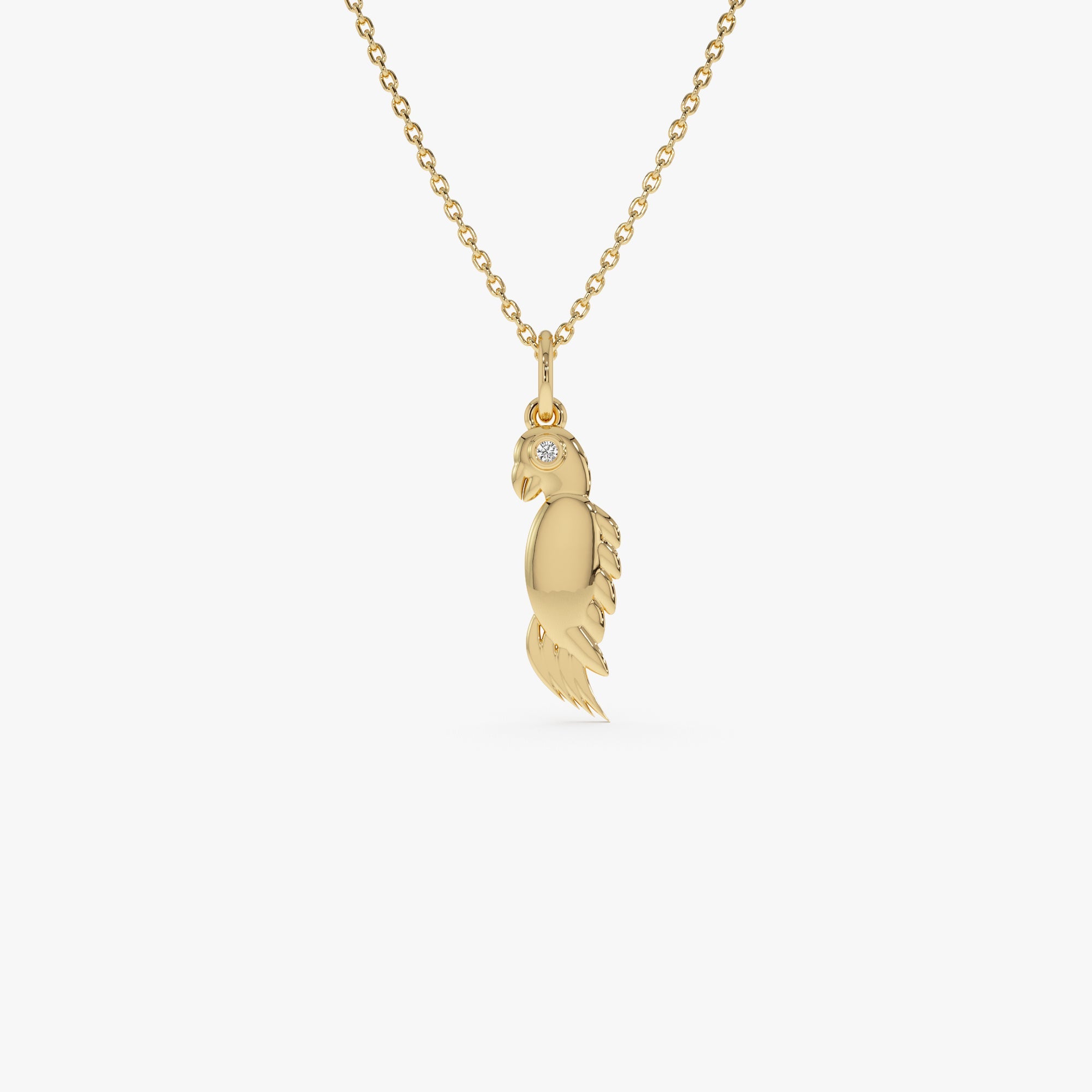 OBFJ0307 - 14k Bird Charm with Diamond Accent 1