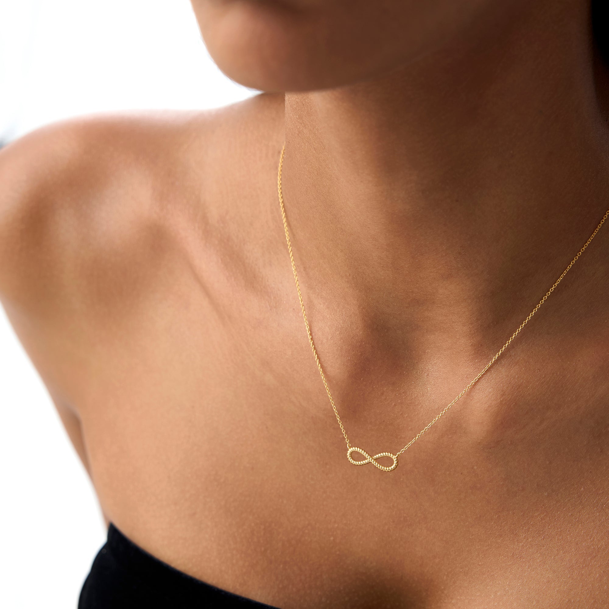 OBFJ0862 - 14k Twist Rope Infinity Necklace 3