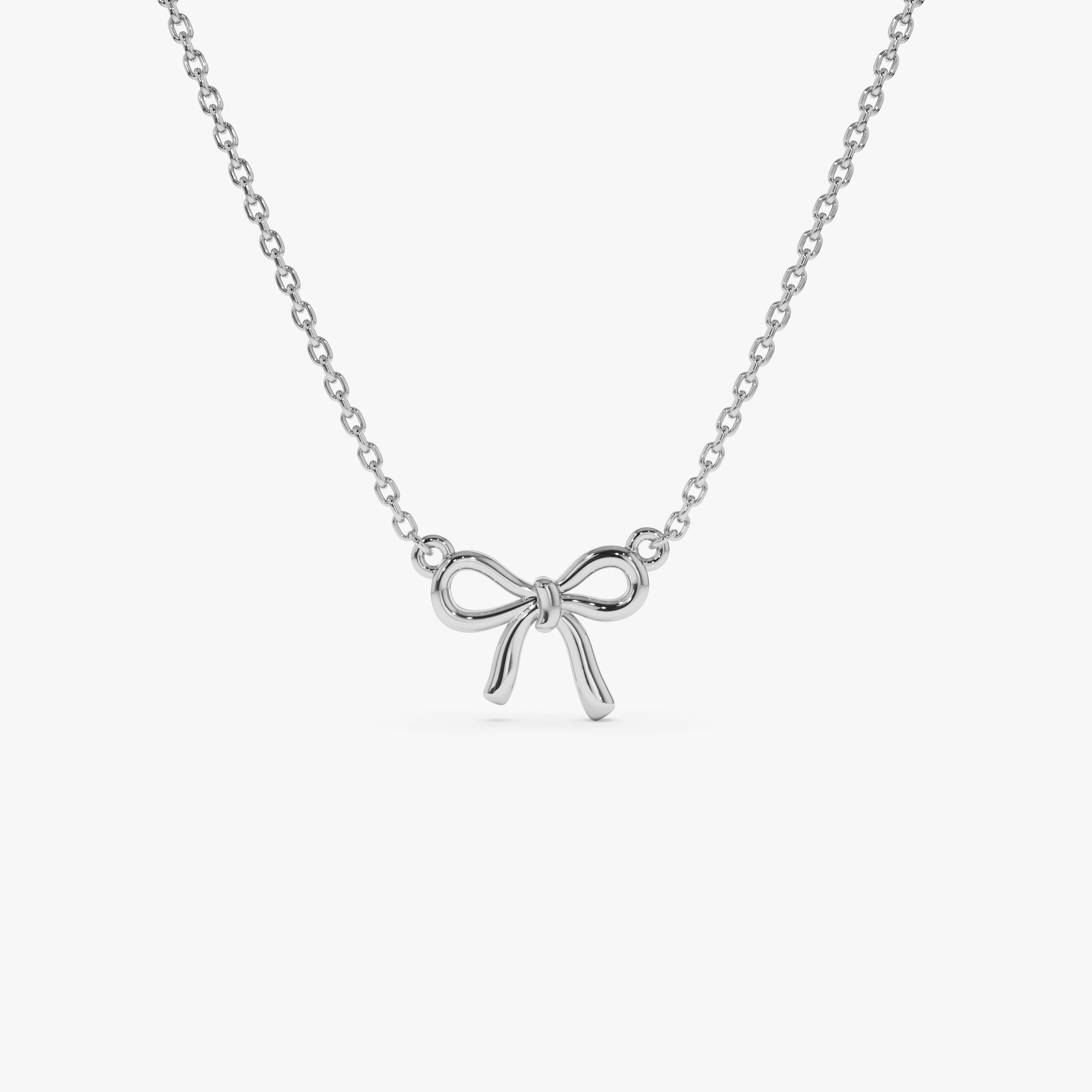 OBFJ0985 - 14Kt Plain Gold Ribbon Necklace 6