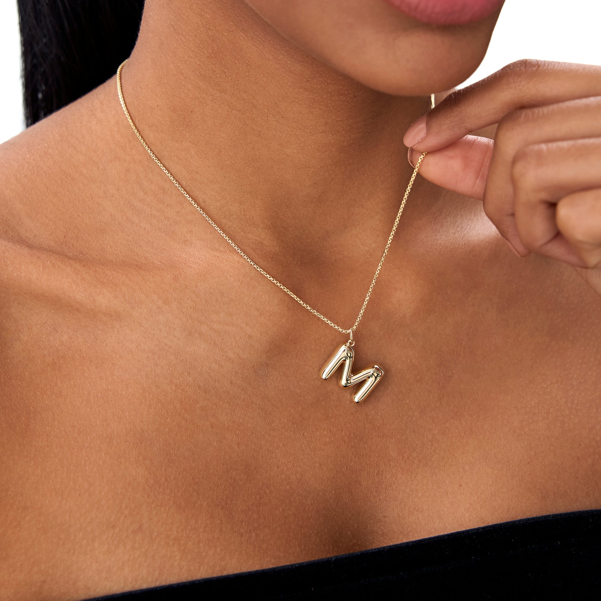 OBFJ0778 - 14K 20MM Balloon Initial Letter Pendant 5