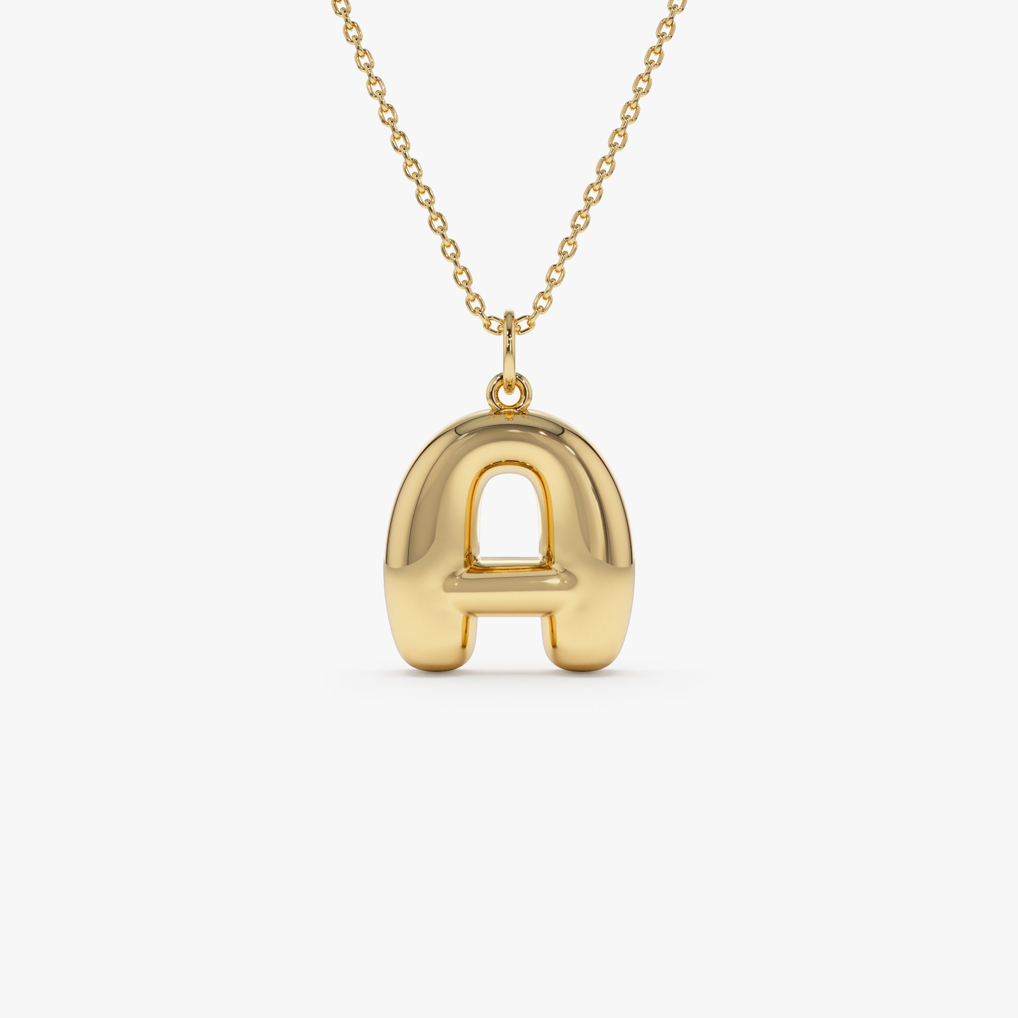 OBFJ0778 - 14K 20MM Balloon Initial Letter Pendant 1