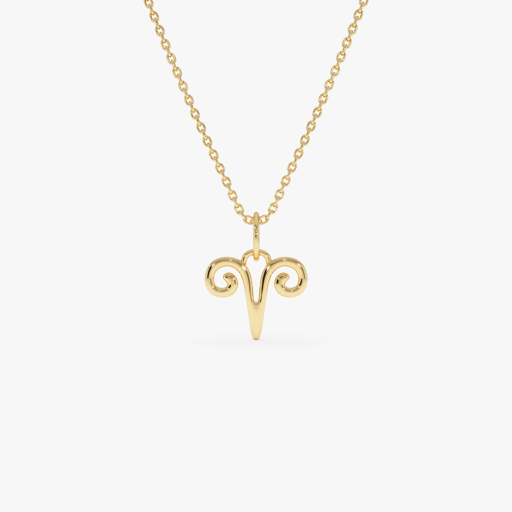 OBFJ0716 - 14K Aries Zodiac Charm Necklace 1