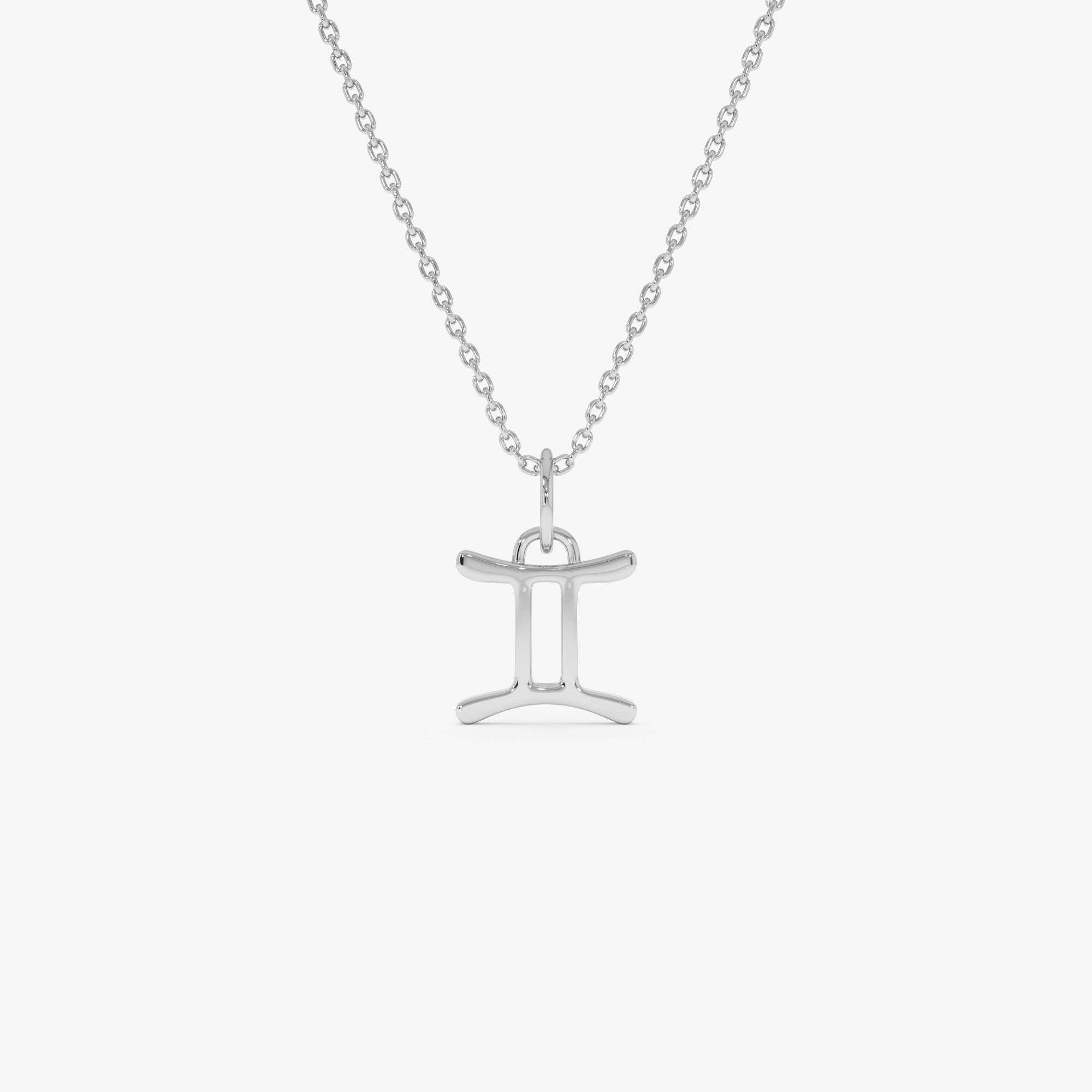 OBFJ0713 - 14K Gemini Zodiac Charm Necklace 5