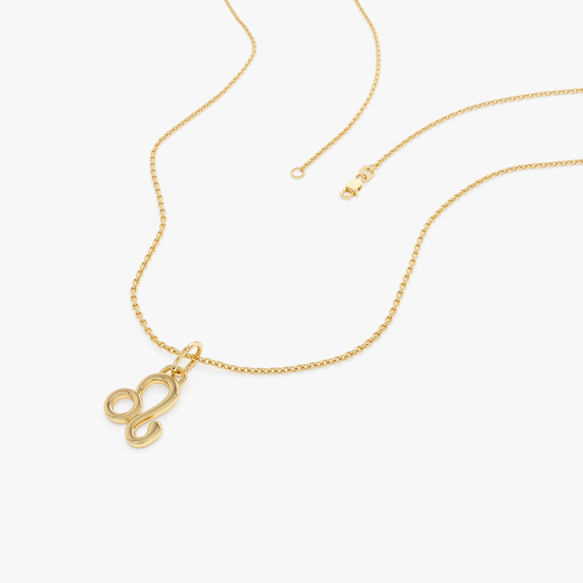 OBFJ0712 - 14K Leo Zodiac Charm Necklace 3